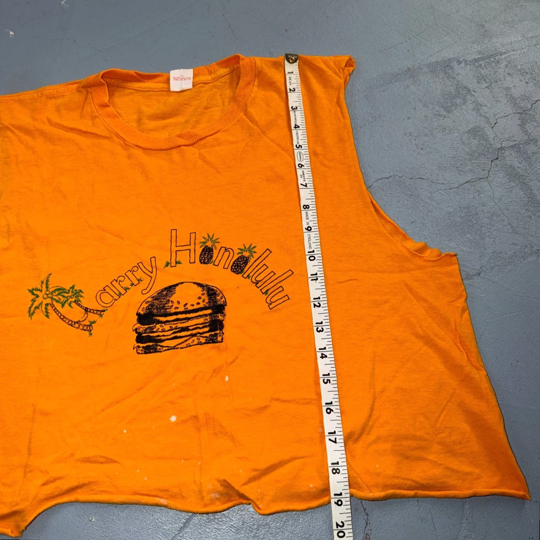 Vintage VINTAGE Healthknit T-Shirt 70s 80s 90s Harry Honolulu Hawaii Burger Graphic Solid Orange XL Mens Short Sleeve Crew Neck Size US XL / EU 56 / 4 - 3 Thumbnail