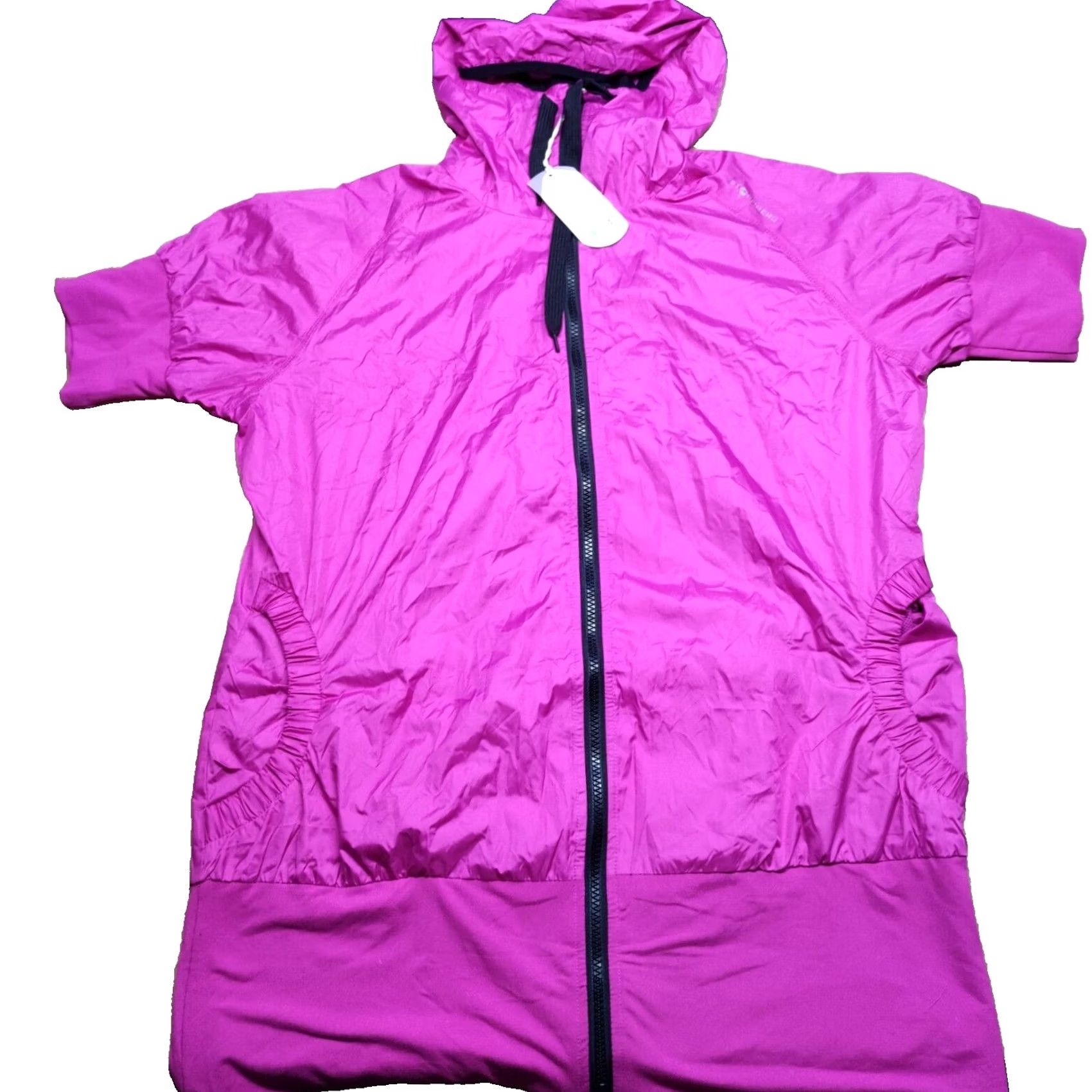 Vintage Stormberg Womens Jacket Pink Short Sleeves Full Zip Hooded Running Solvik Size L Size 36" / US 14 / IT 50 - 2 Thumbnail