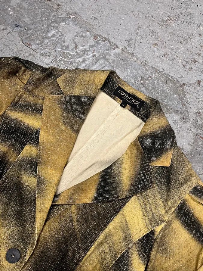 Roberto Cavalli FW2000 Roberto Cavalli Savage Black & Yellow Blazer Jacket Size M / US 6-8 / IT 42-44 - 5 Thumbnail
