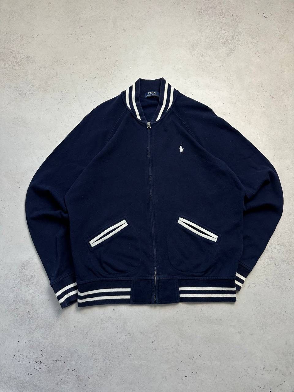 Vintage Vintage Polo Ralph Lauren Cotton Bomber Jacket Y2K Size US L / EU 52-54 / 3 - 1 Thumbnail