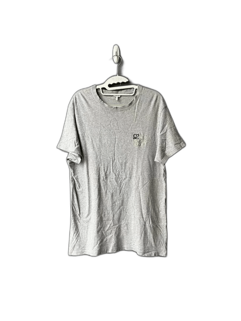 Loewe Loewe Gray Embroidered Logo Short Sleeve T-Shirt Size US L / EU 52-54 / 3 - 1 Thumbnail