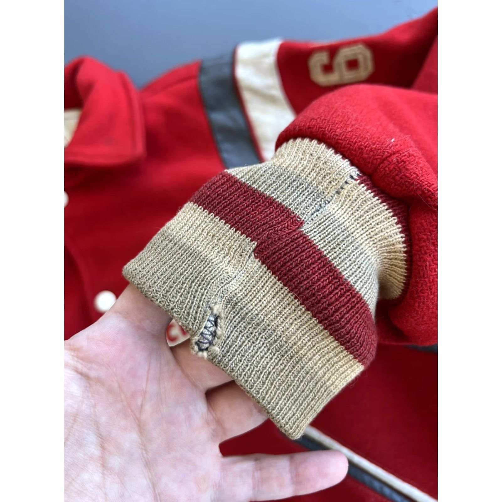 Vintage VTG Belen Mentor Ohio Football Varsity Letterman Jacket Men Wool Red One Size 1960s Vintage Style Baseball School Varsity Jacket TOM Size US M / EU 48-50 / 2 - 7 Thumbnail