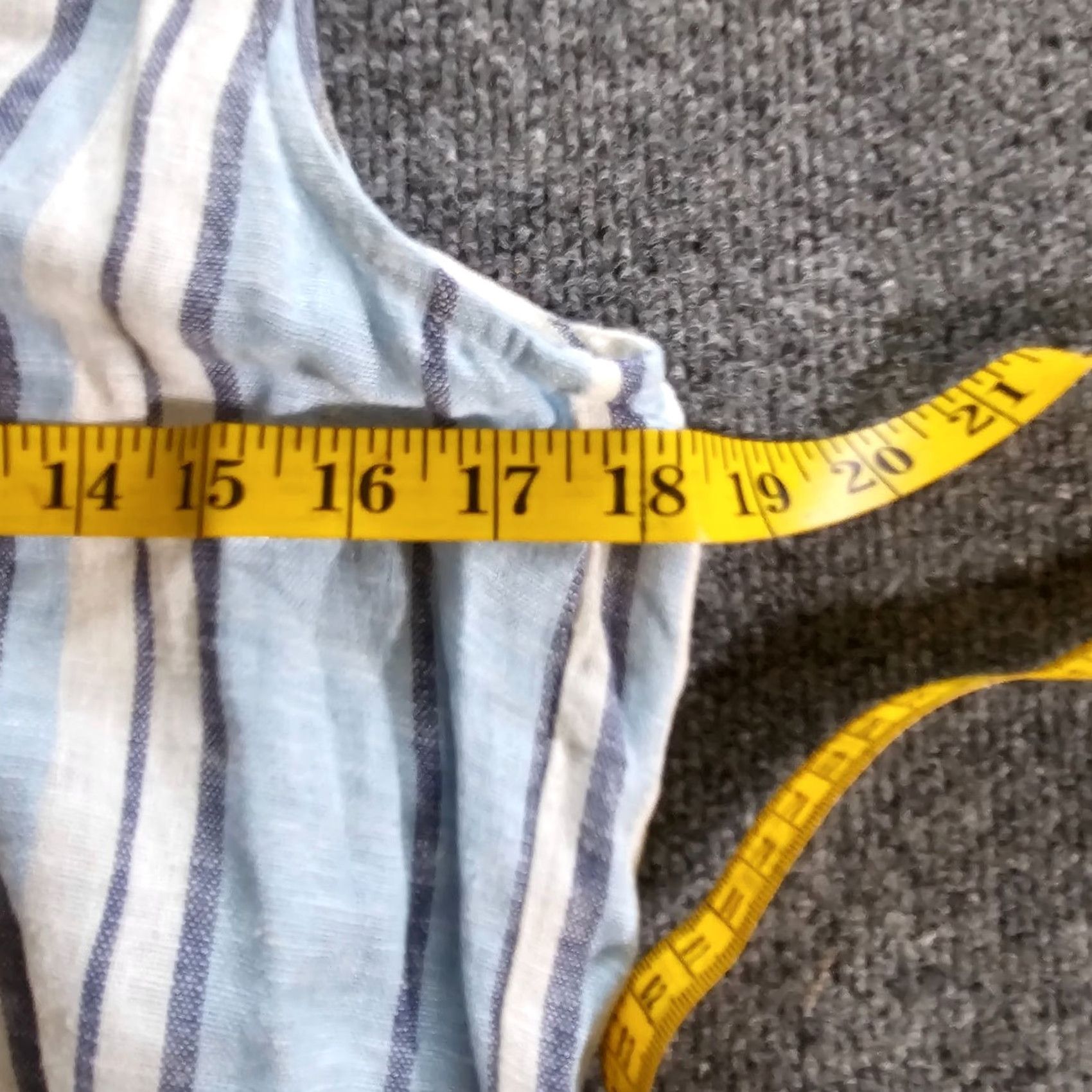 Drew Drew Dress Womens Small Blue White Striped Linen Tie Waist Sleeveless Casual Beach Resort Adjustable Belted Bohemian Modern Spring Summer Womens Size S / US 4 / IT 40 - 5 Thumbnail
