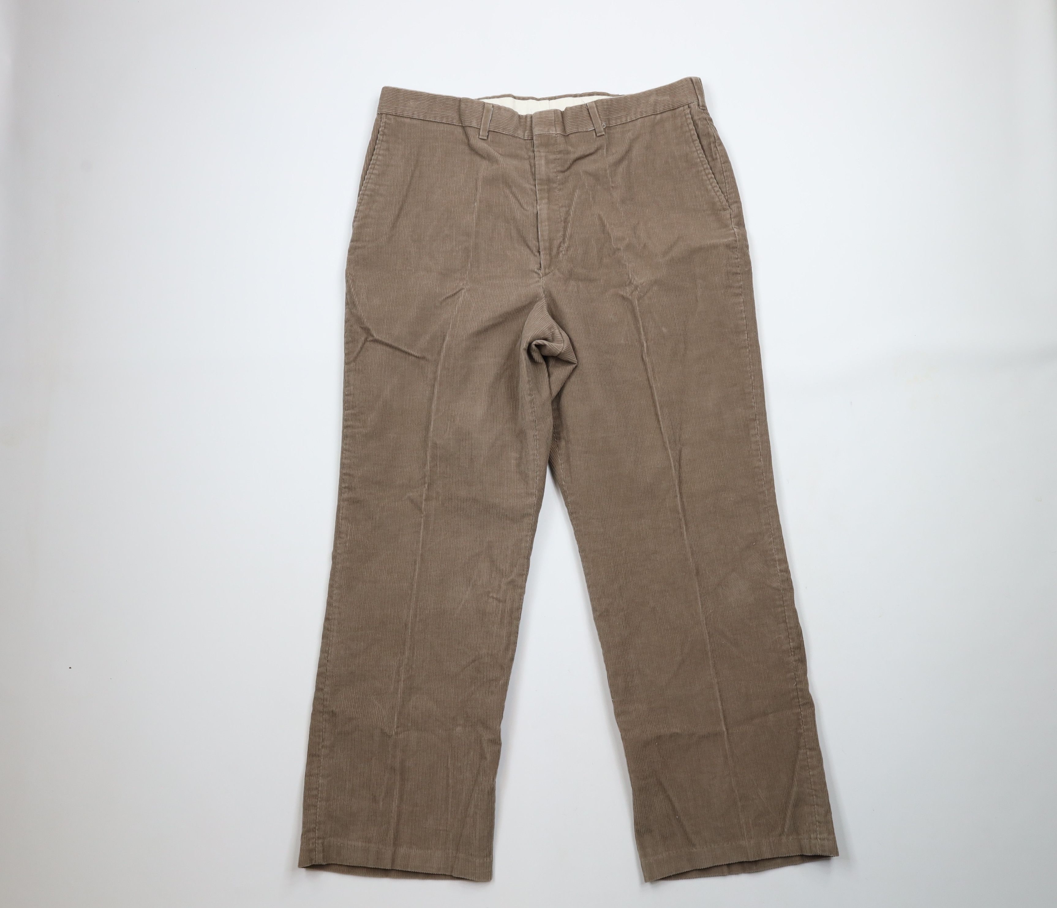 Vintage Vintage 90s Streetwear Wide Leg Corduroy Chino Pants Beige Size US 36 / EU 52 - 1 Thumbnail