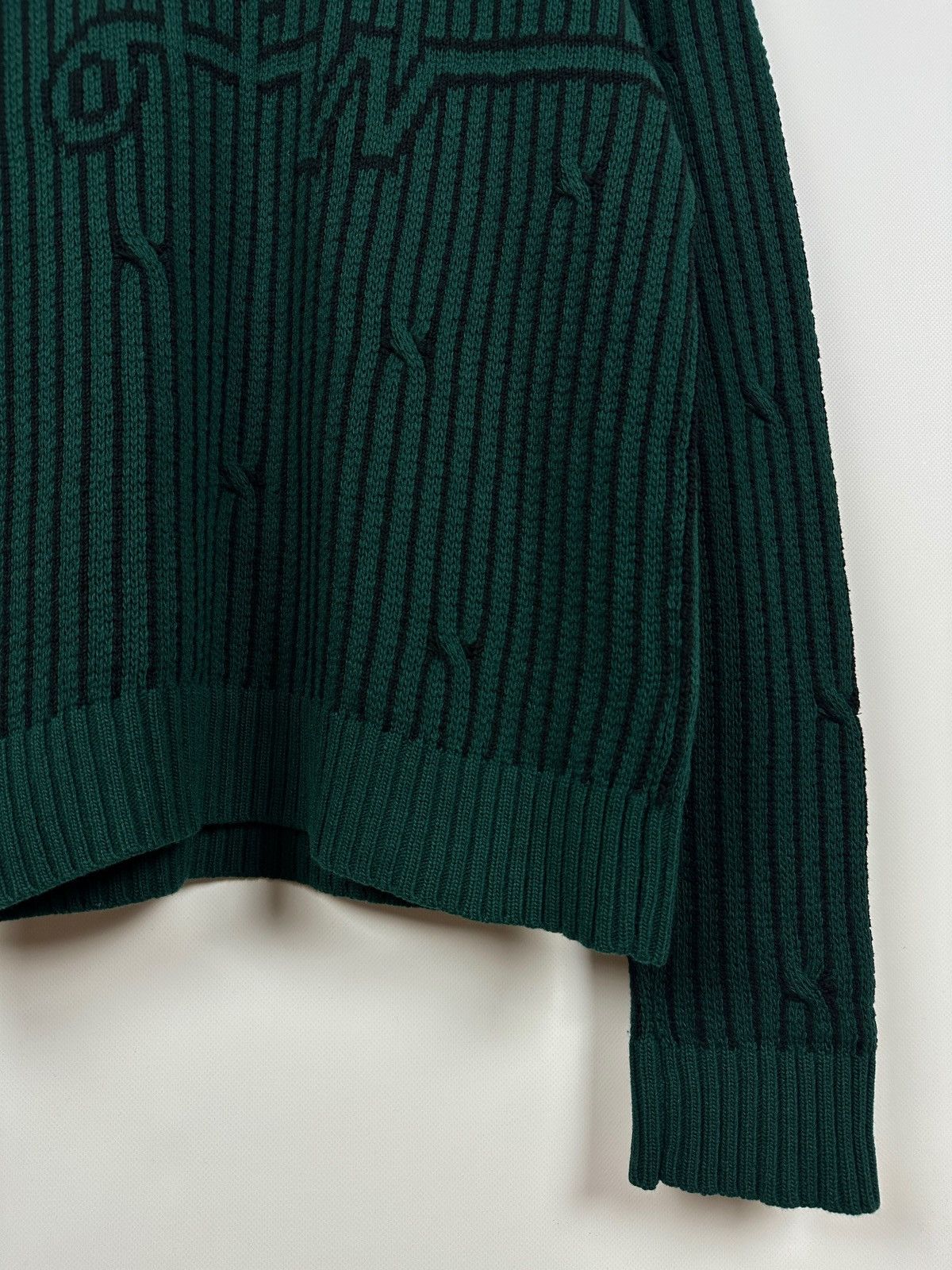 Off-White Off White Green Wool Cable Knit Sweater Size US XL / EU 56 / 4 - 7 Thumbnail