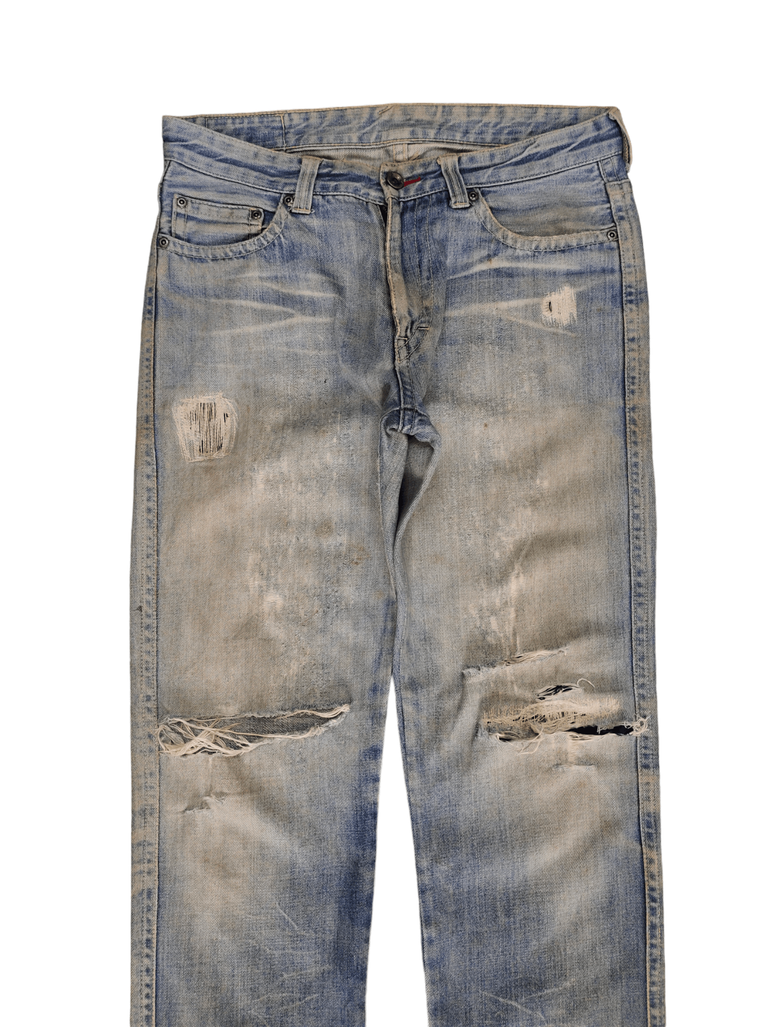 Beams Plus Beams Distress Faded Denim Jeans Undercover Style Y2k Size US 31 - 2 Thumbnail