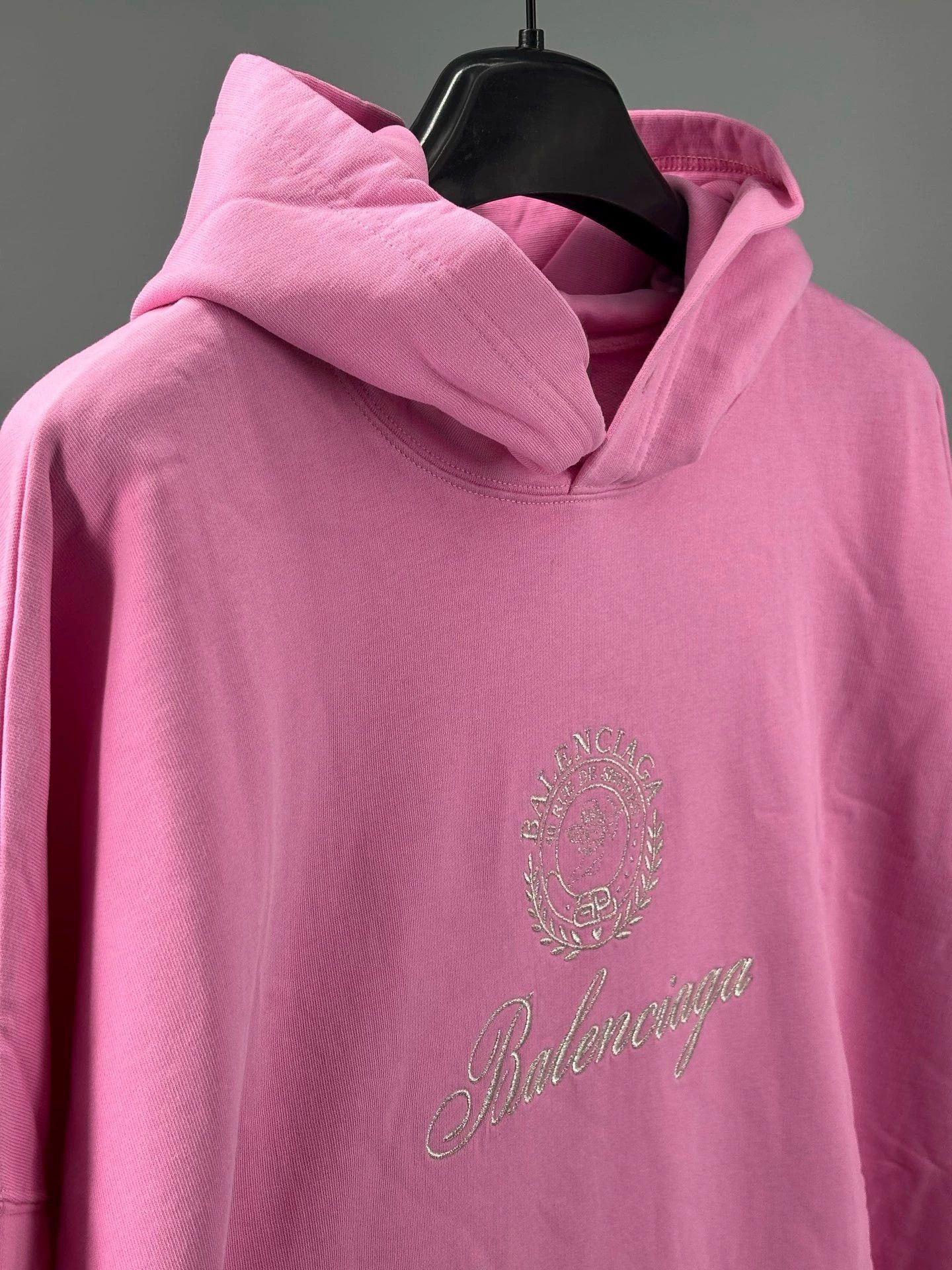 Balenciaga balenciaga pink hoodie with logo embroidery Size US S / EU 44-46 / 1 - 2 Thumbnail