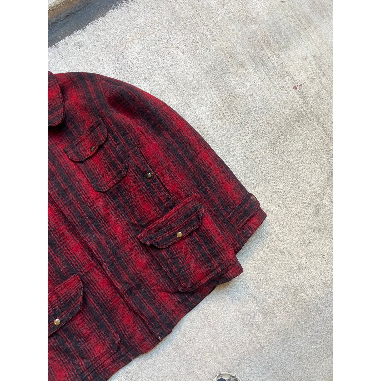 Vintage × Woolrich Woolen Mills Vintage 50s Woolrich Mackinaw Buffalo Plaid Wool Jacket Coat Size US M / EU 48-50 / 2 - 9 Thumbnail