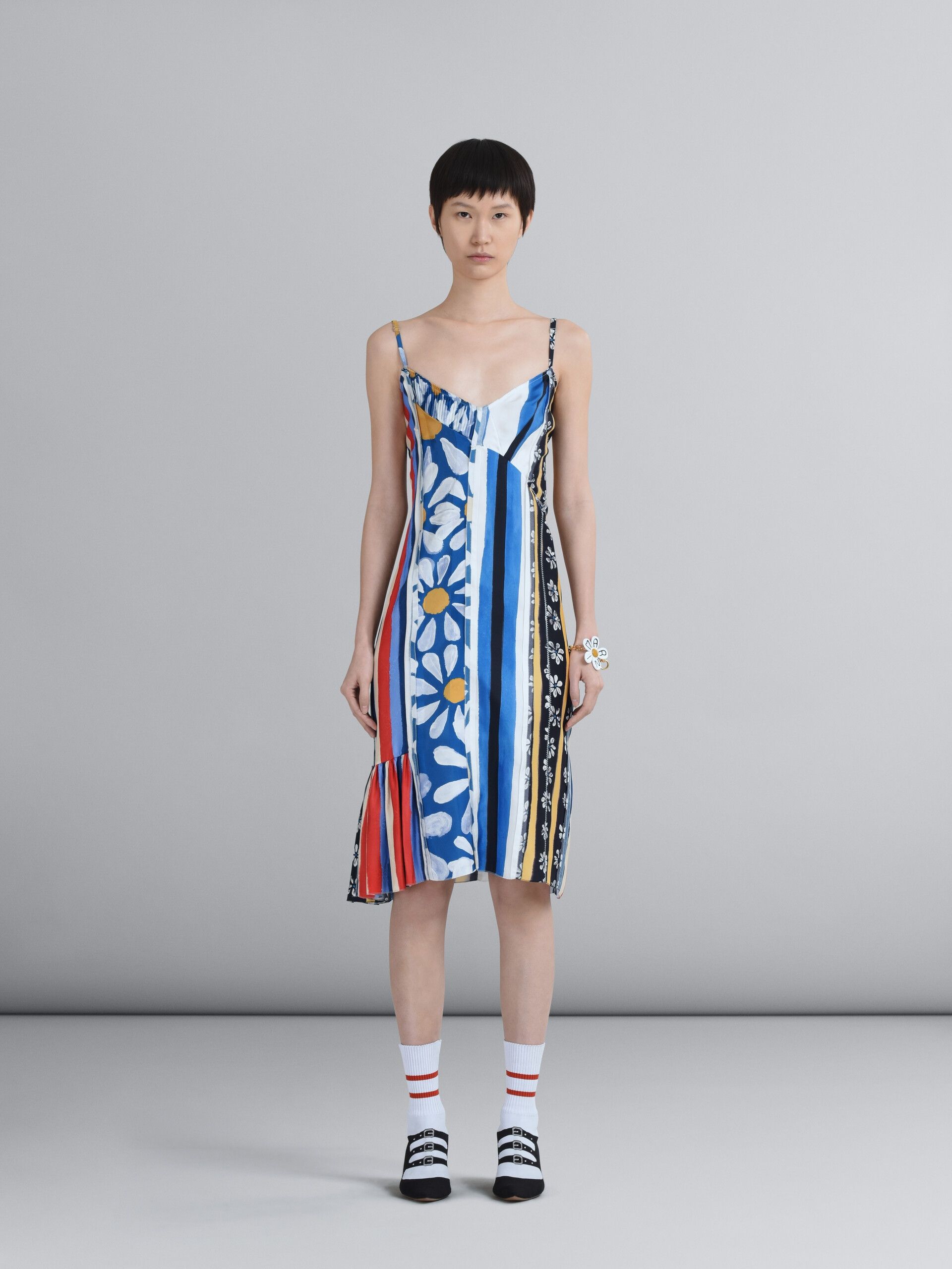 Marni o1y1025 Midi Dress in Multicolor Size M / US 6-8 / IT 42-44 - 5 Thumbnail
