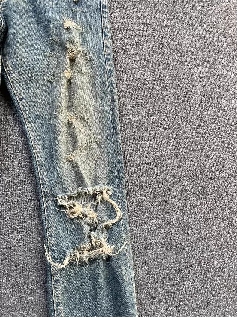 Saint Laurent Paris Saint Laurent Paris Knee Ripped Destroyed Denim Pants i Size US 29 - 5 Thumbnail