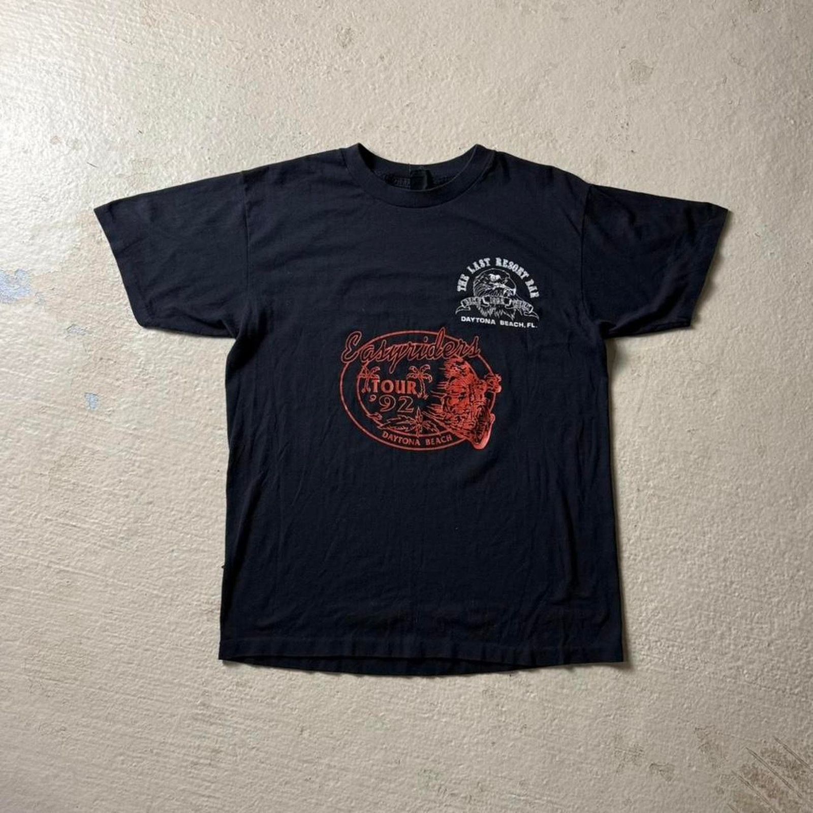 Other Vintage 1992 Easy Riders Tour Men's L Black Tee Size US L / EU 52-54 / 3 - 1 Thumbnail