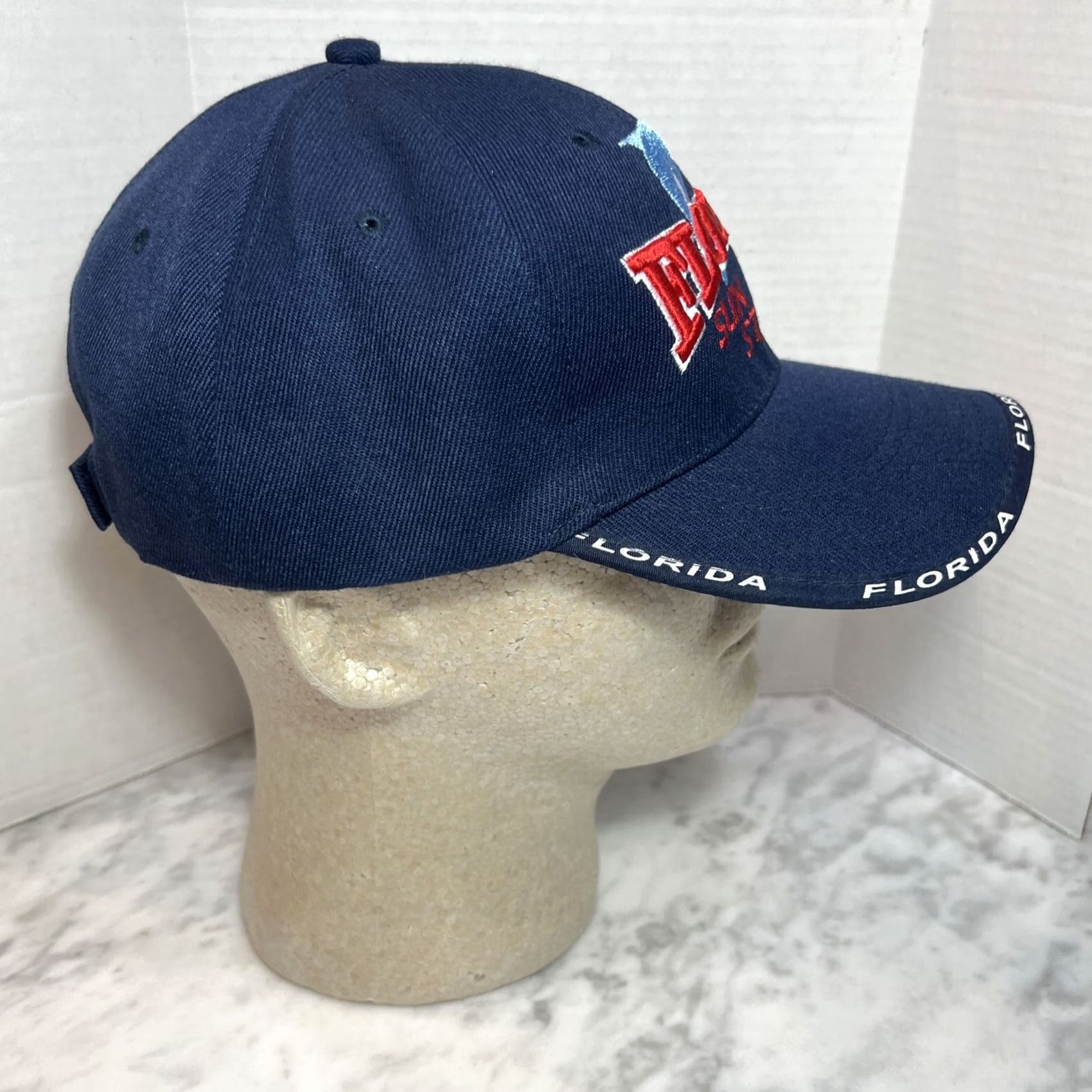 Vintage VINTAGE Florida Sun Shine State Hat Dolphin Embroidered Adult Baseball Cap Adjustable Mens Blue Size ONE SIZE - 5 Thumbnail