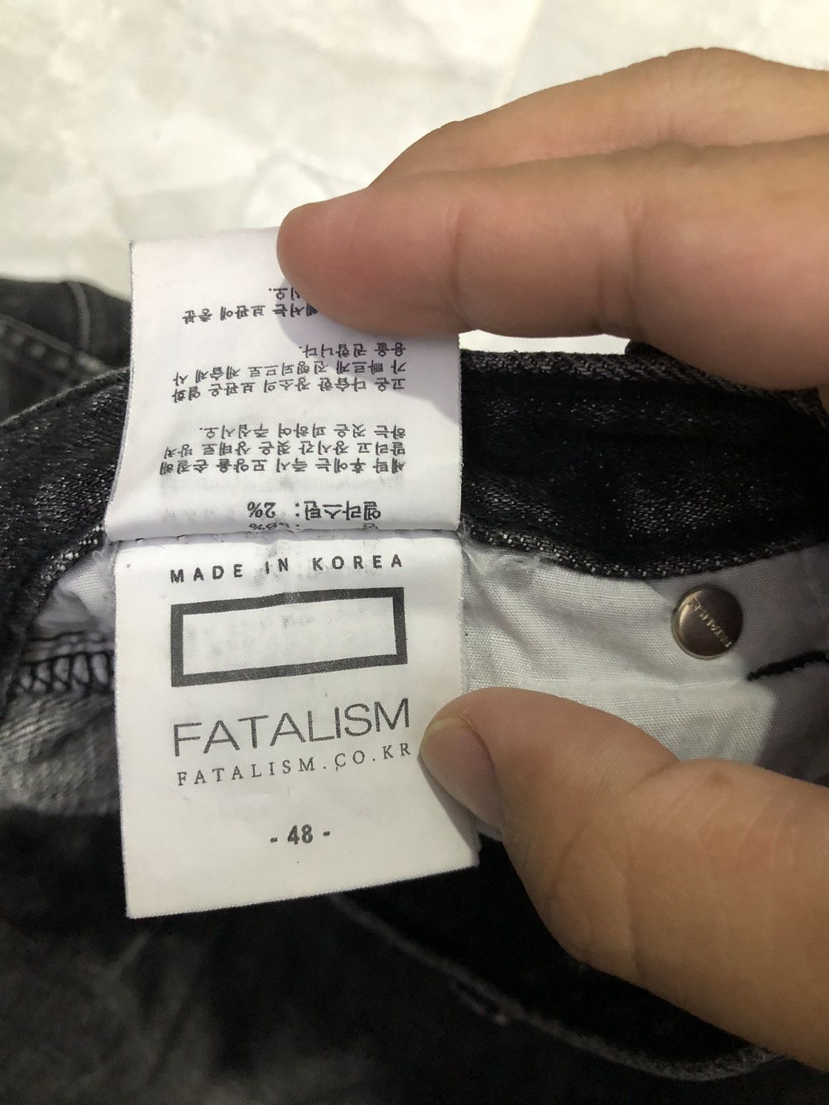 Designer Fatalism Seoul Crop Fit Jeans - Size 48 (Slim Fit) Size US 33 - 7 Thumbnail
