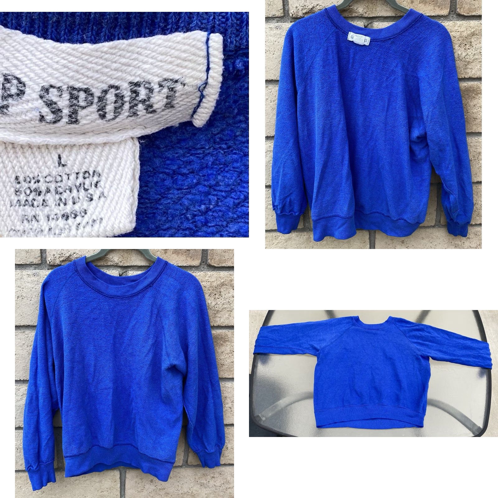 Gap VINTAGE Gap Sweatshirt Raglan Blue Cotton Blend L Men Pullover Jumper Shirt Grouped Keywords Size US L / EU 52-54 / 3 - 9 Thumbnail