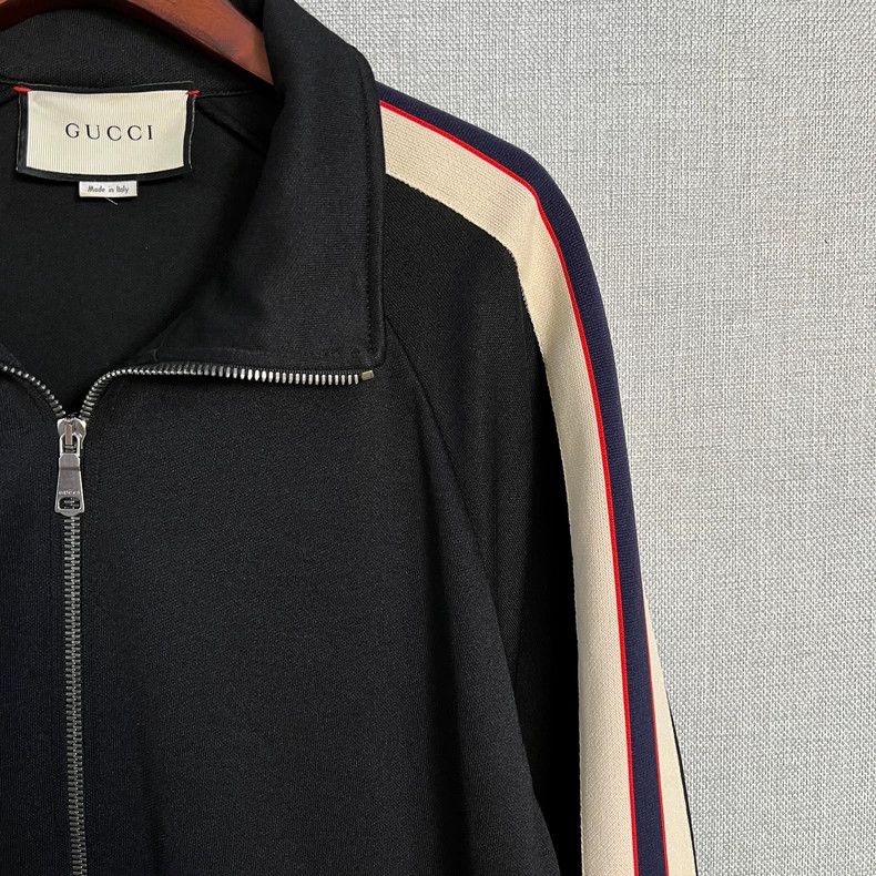 Gucci Gucci Black side sleeve logo school uniform jacket 2502-Nex Size US L / EU 52-54 / 3 - 3 Thumbnail