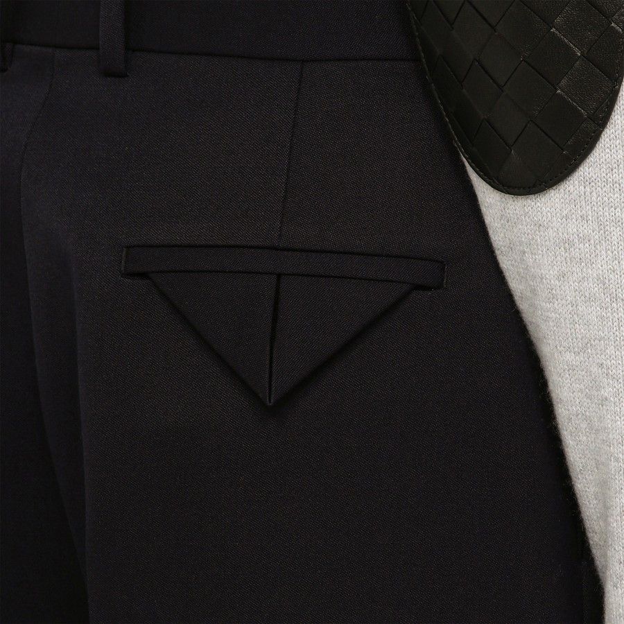 Bottega Veneta o1d2blof0824 Wool Trousers in Black Size 26" / US 2 / IT 38 - 5 Thumbnail