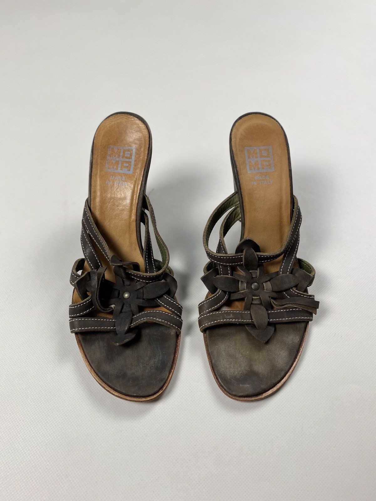 MoMA MOMA ladies avant-garde leather heeled sandals shoes size 40 Size US 10 / IT 40 - 3 Thumbnail