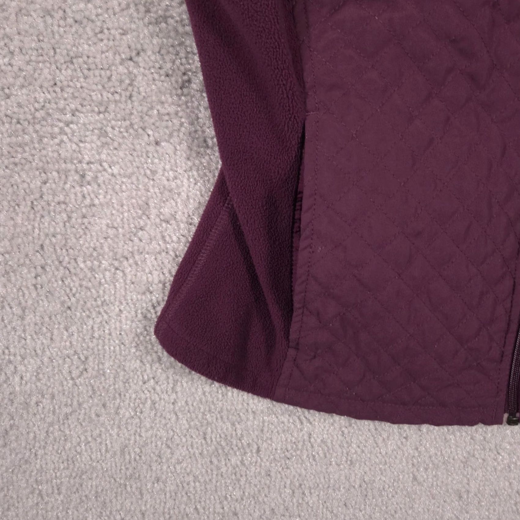 Vintage Columbia Vest Women M Purple Quilted Fleece Full Zip Pockets Insulated Size M / US 6-8 / IT 42-44 - 4 Thumbnail