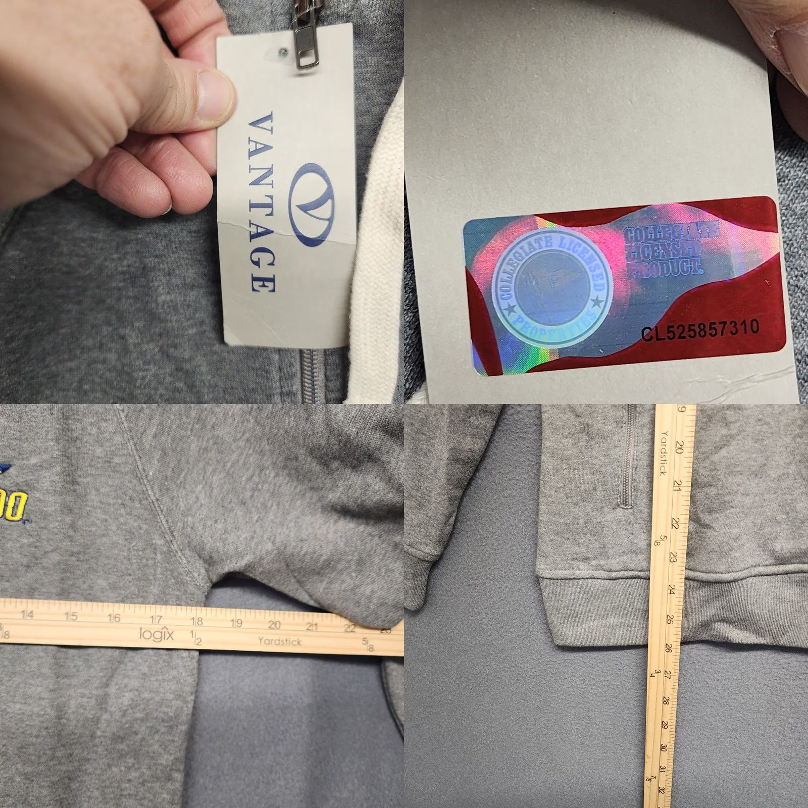 Vintage VINTAGE University of Toledo Rockets Hoodie Sweatshirt Grey Womens Small Vantage NEW Size S / US 4 / IT 40 - 8 Thumbnail