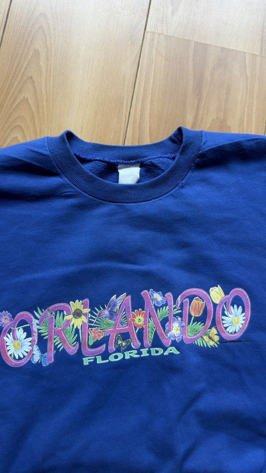 Vintage Vintage blue sweatshirt made jn usa Orlando Florida crewneck Size US XXL / EU 58 / 5 - 5 Thumbnail