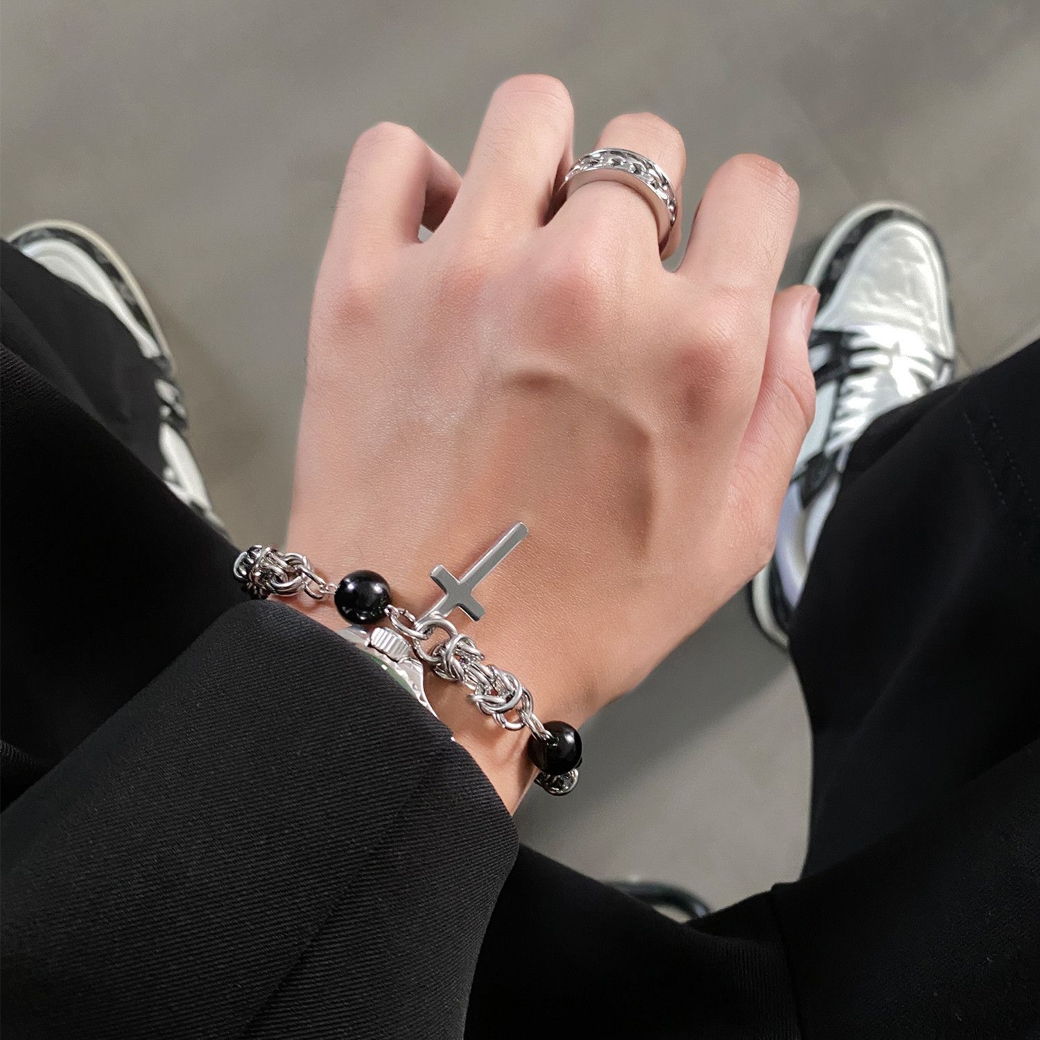 Jewelry Cross Rare Bracelet Y2K Punk Chain Gotch Bracelets Chains Size ONE SIZE - 3 Thumbnail