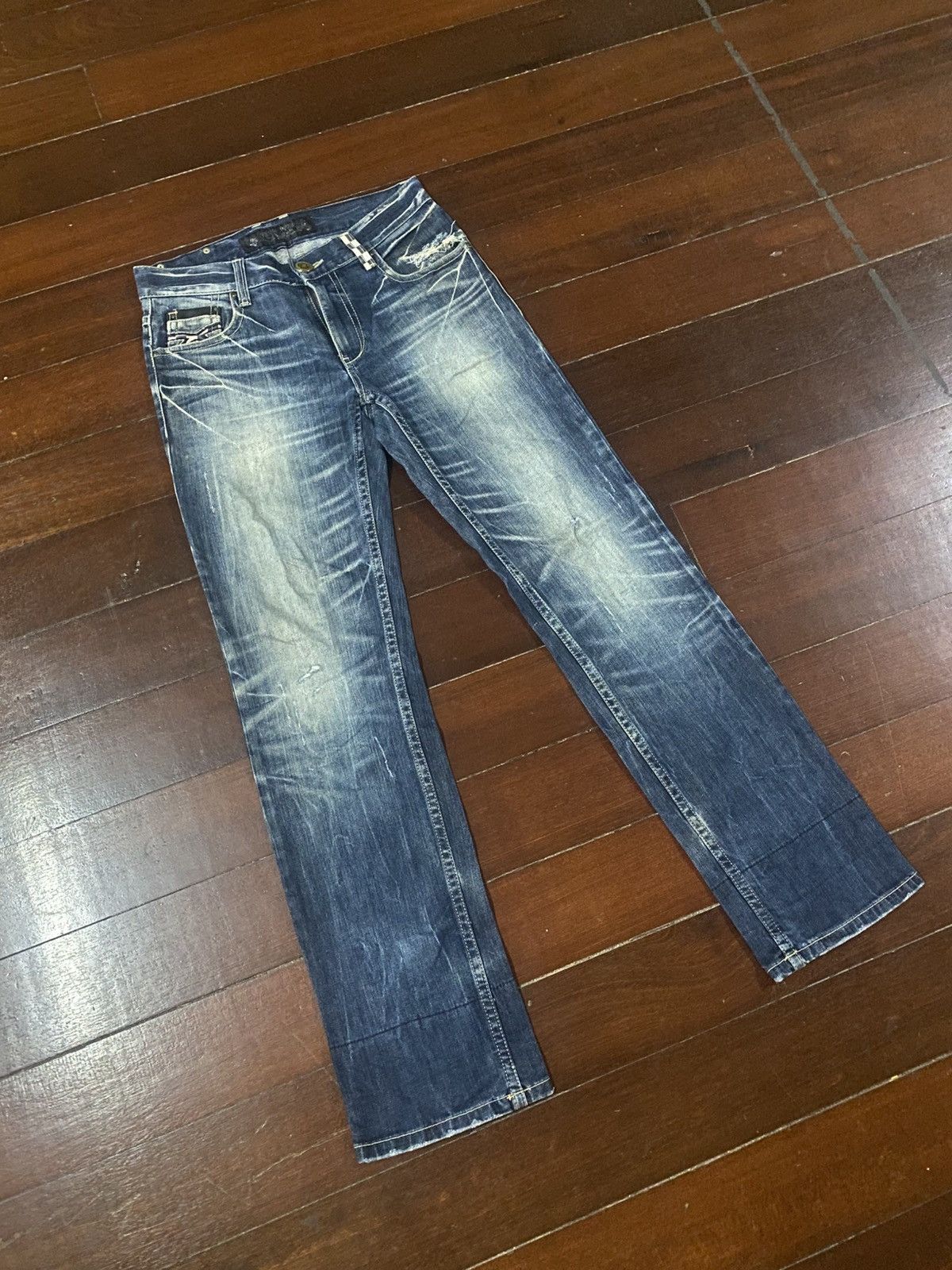 If Six Was Nine Flare Red Papper If six Was Nine Style Buckle Back Denim ☠️🎌 Size US 34 / EU 50 - 2 Thumbnail