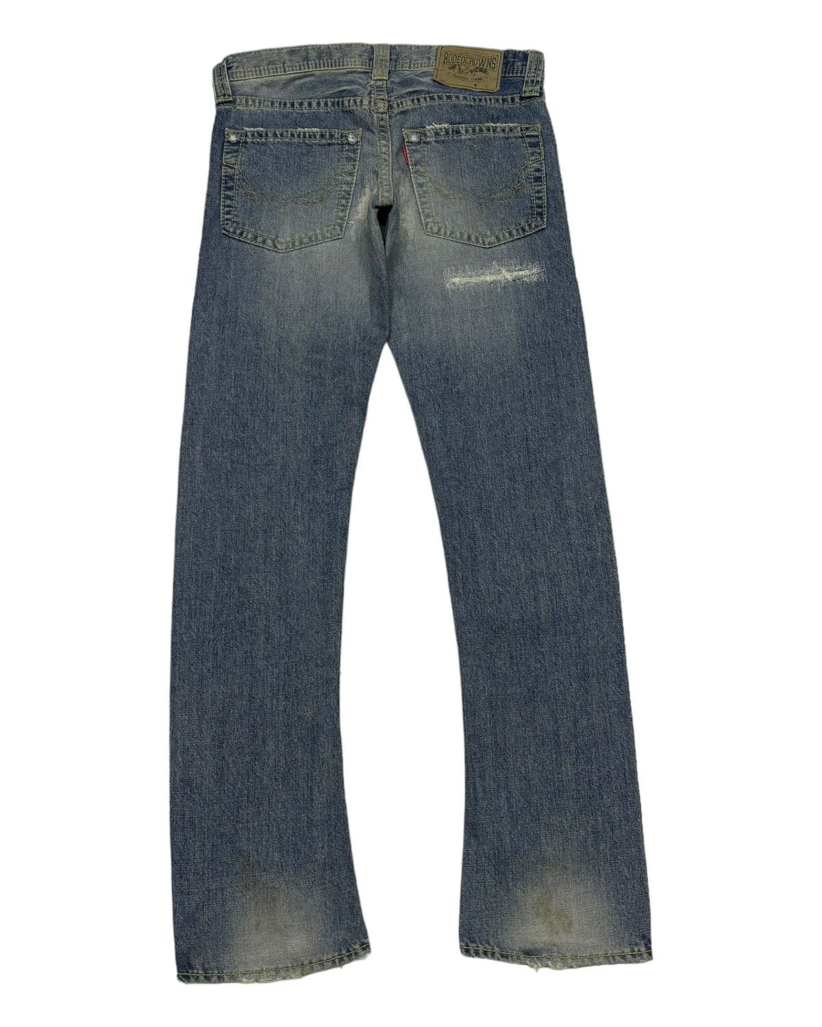 If Six Was Nine Vintage Flare Jeans Japan Rodeo Crown Distressed Denim Size 31" - 3 Thumbnail