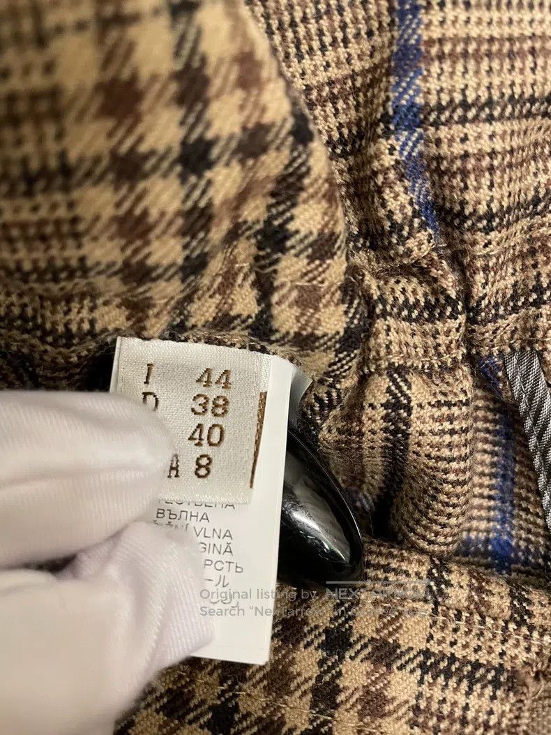 Brunello Cucinelli Brunello Cucinelli Brown check wool casual long pants Size 28" / US 6 / IT 42 - 4 Thumbnail