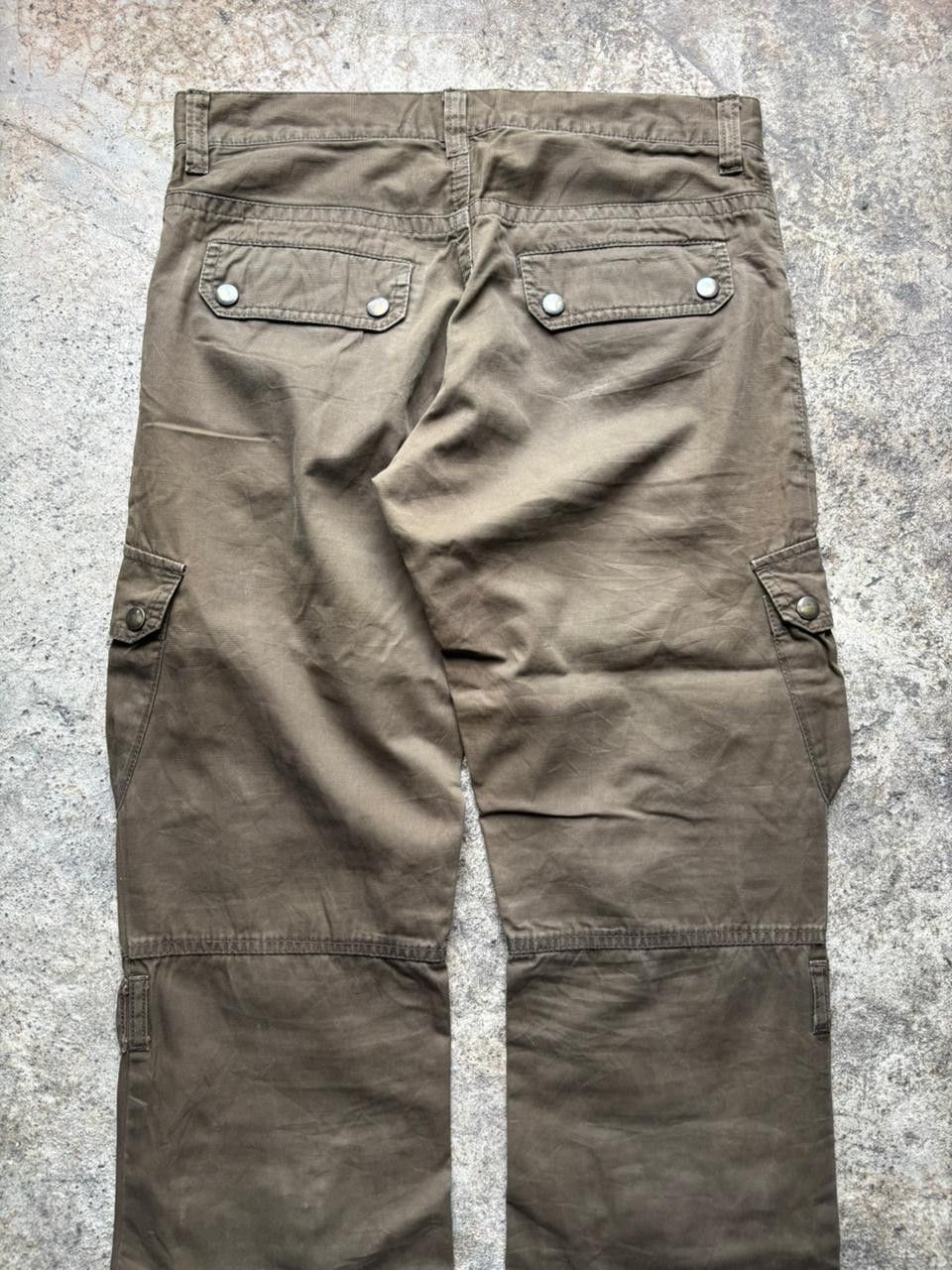 Tete Homme 2000s Tete Homme Flared Panelled Cargo Pants Size US 31 - 8 Thumbnail