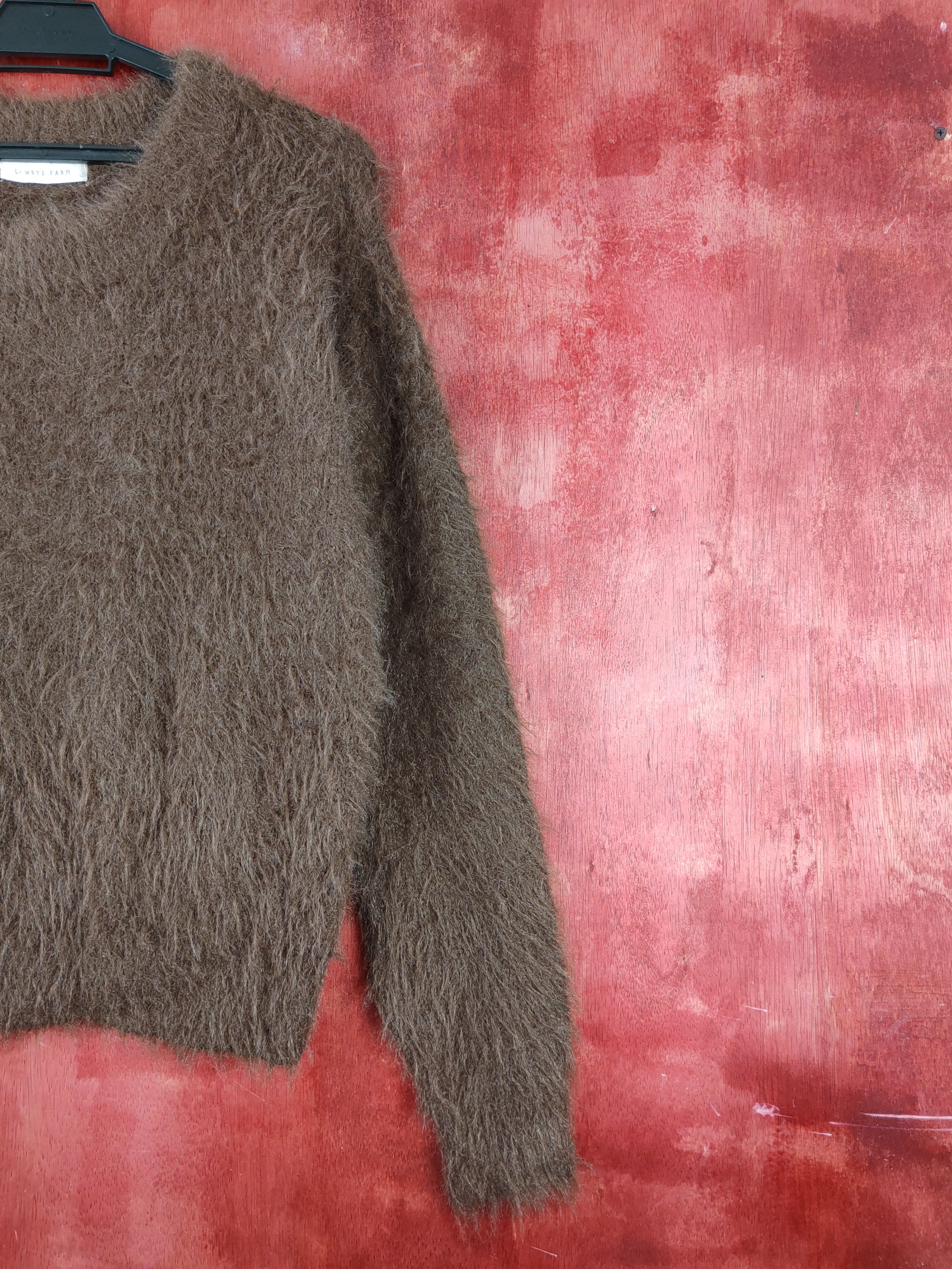 LOWRYS FARM × Vintage Vintagw Lowrys Farm Dark Brown Fur Mohair Knitwear Size L / US 10 / IT 46 - 5 Thumbnail