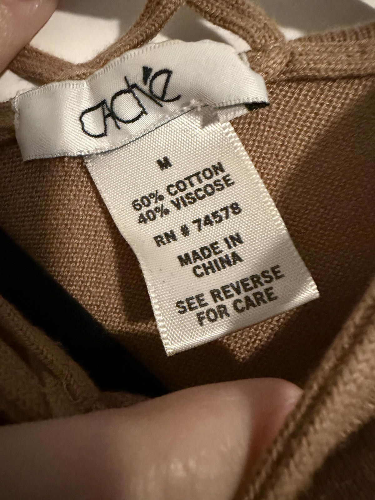 Other Cache Brown Knit Sweater with Decorative Neck Detail Size M Size M / US 6-8 / IT 42-44 - 2 Thumbnail