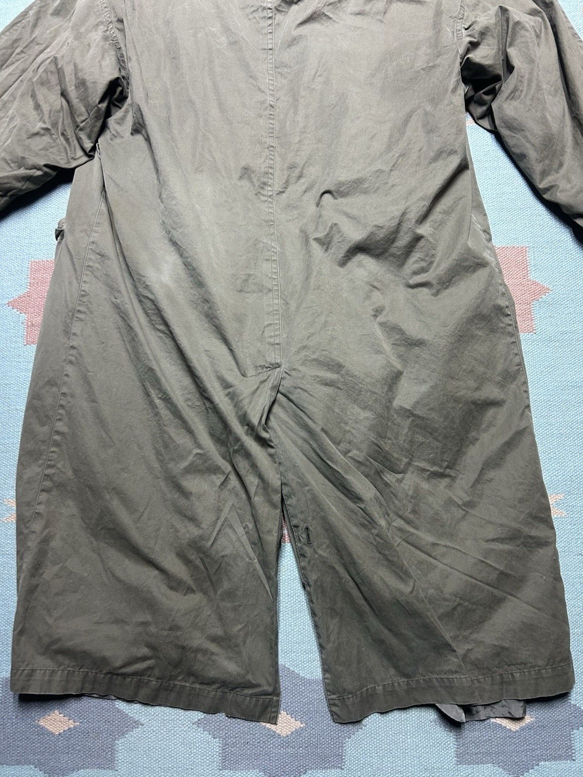 Vintage Sanyo military trench coat wool lined long jacket large 42 Size US L / EU 52-54 / 3 - 9 Thumbnail