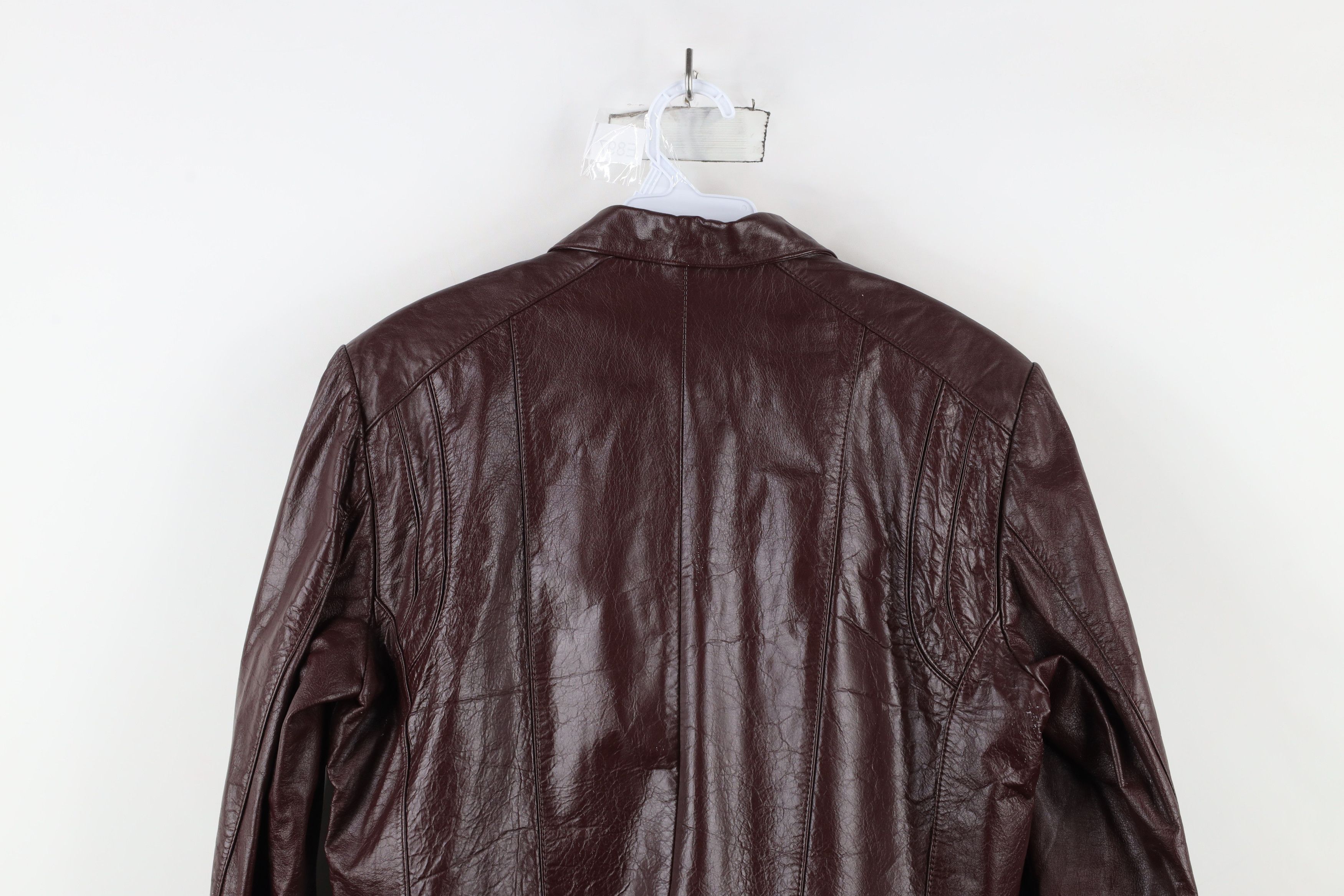 Vintage Vintage 80s 90s Streetwear Leather Jacket Oxblood Red Size S / US 4 / IT 40 - 14 Thumbnail