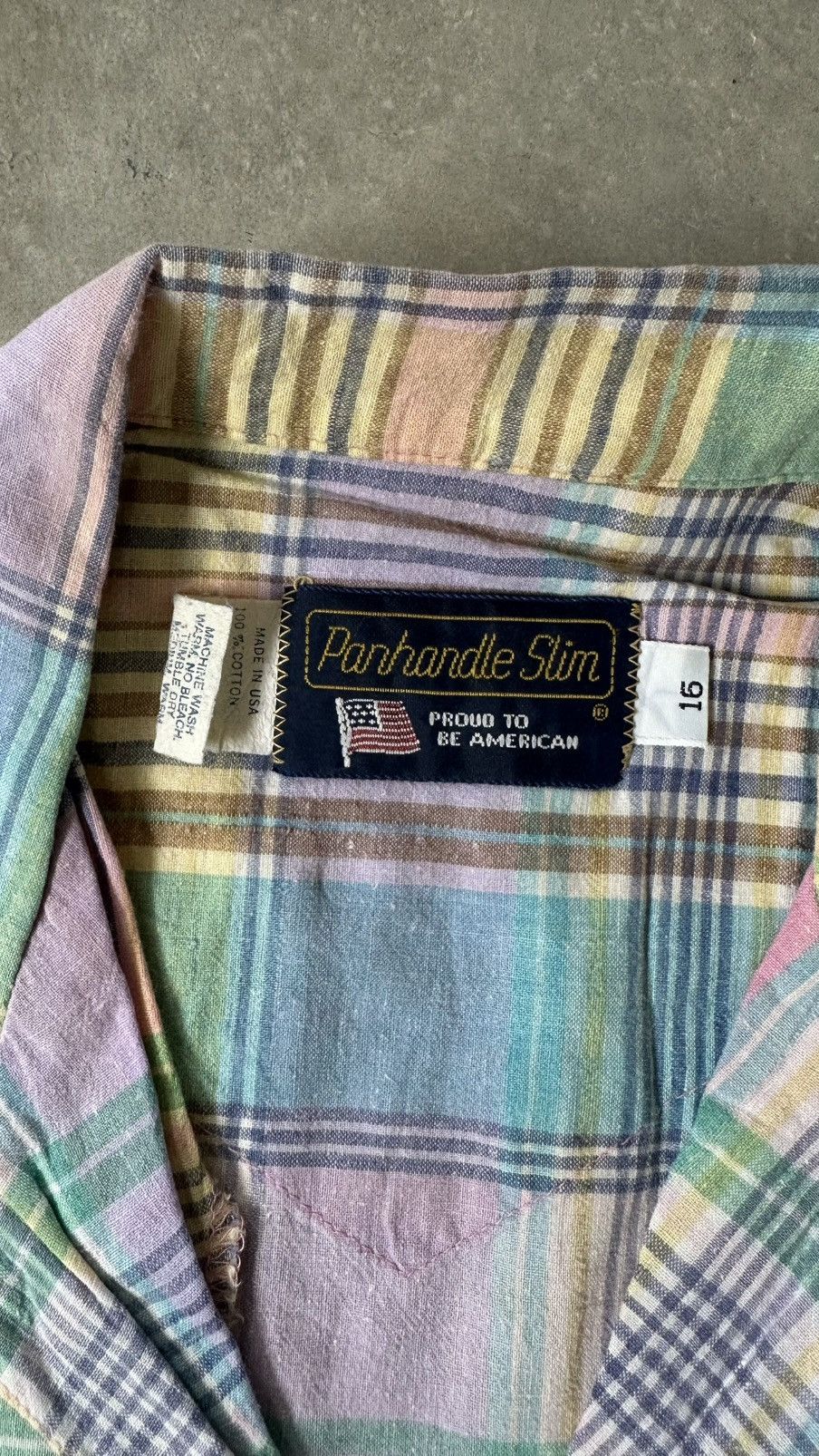 Panhandle Slim VINTAGE PANHANDLE SLIM MADE IN USA CHECKERED SHIRT Size US L / EU 52-54 / 3 - 7 Thumbnail