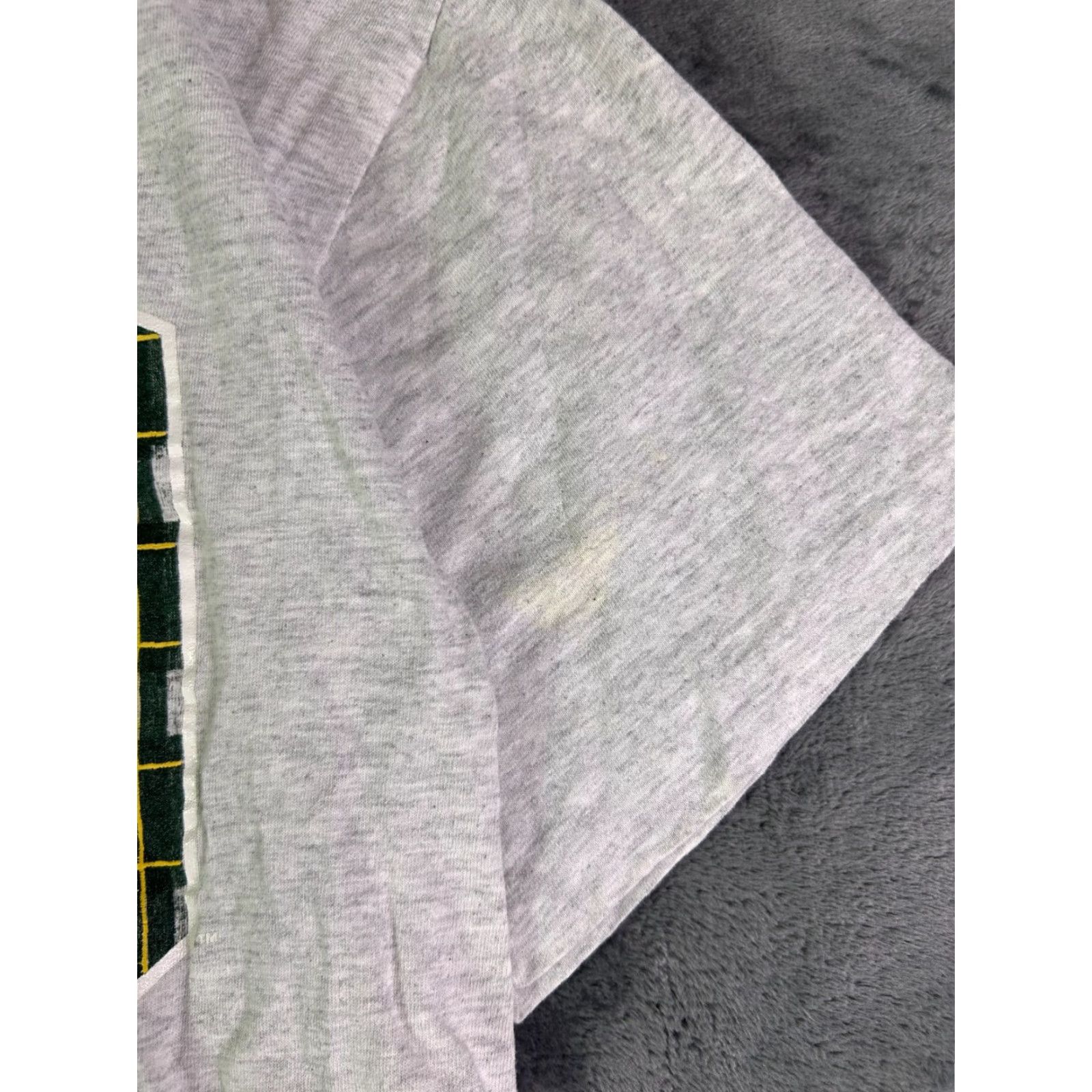 Gildan VINTAGE MSU Michigan State University T-Shirt Large Gray Plaid Block Logo Shirt Mens XL Gray MSU Logo 90s University Size US XL / EU 56 / 4 - 4 Thumbnail