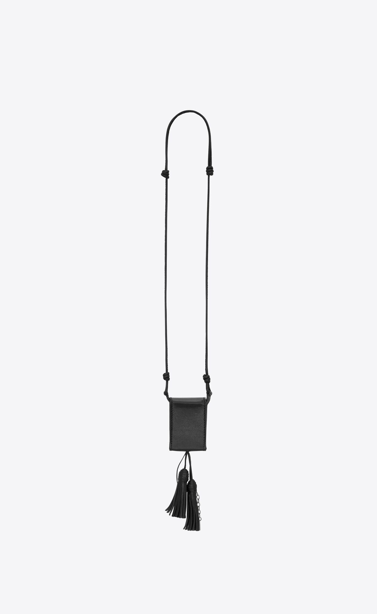 Saint Laurent Paris o1smrcs1224 Size: OS / Long Tassel Bag Necklace Leather Size ONE SIZE - 2 Thumbnail