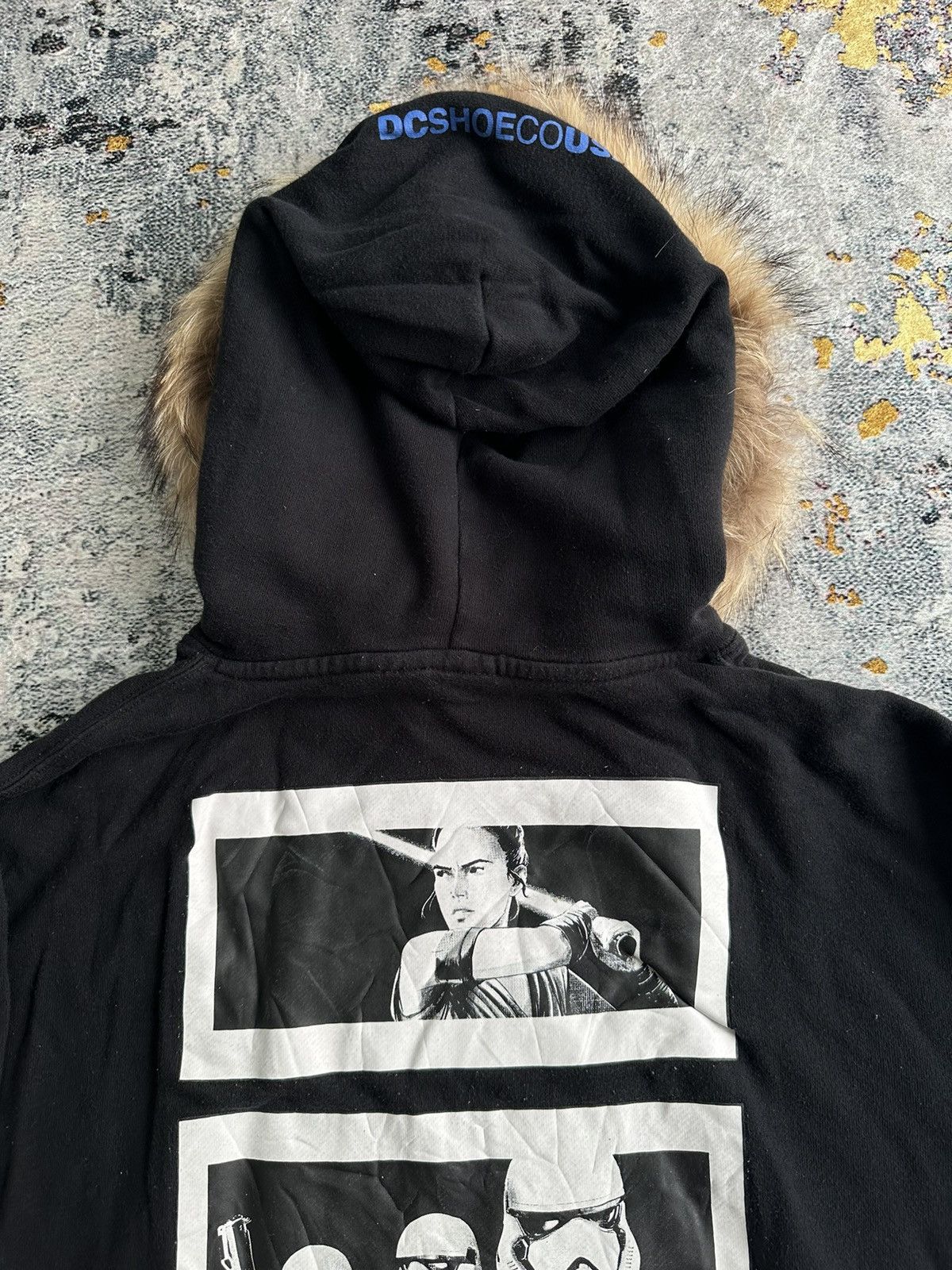 Beauty Beast RARE STAR WARS & DCSHOECOUSA FUR HOODIE Size US XL / EU 56 / 4 - 3 Thumbnail