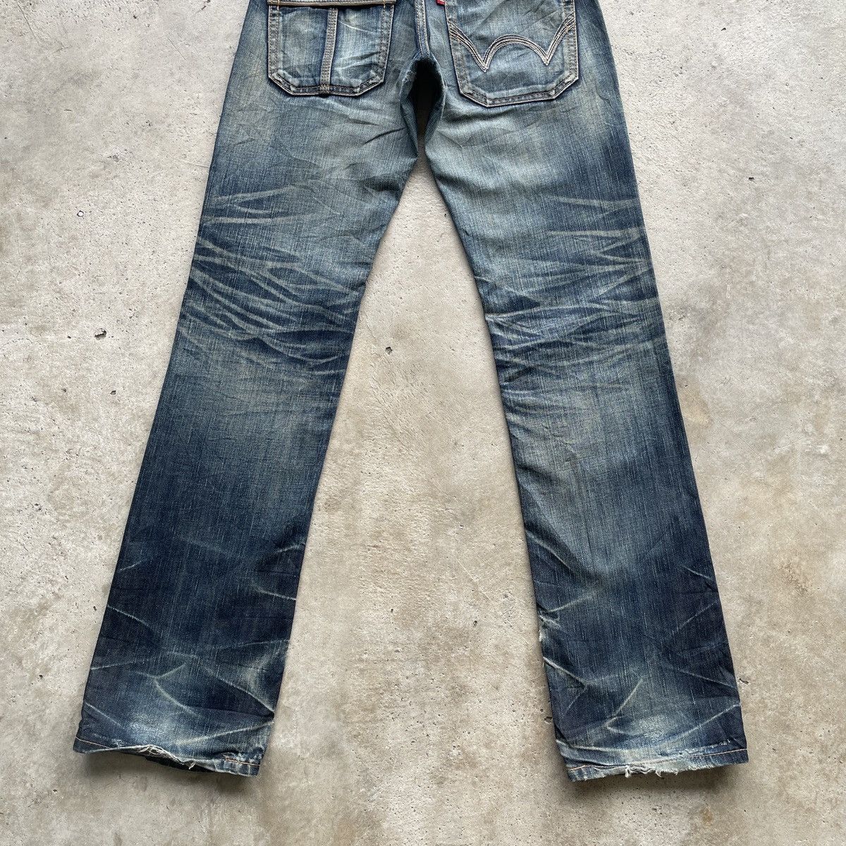 Edwin Vintage Edwin Distressed Mud Wash Jeans Faded Denim Pants Size US 28 / EU 44 - 13 Thumbnail