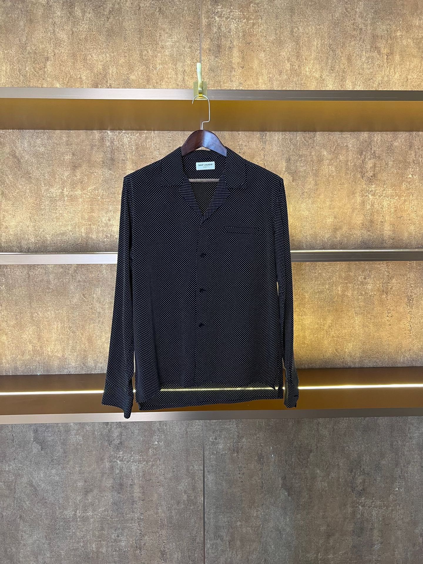 Saint Laurent Paris Slp Black White Polka Dot Shirt Size US XXS / EU 40 - 1 Thumbnail
