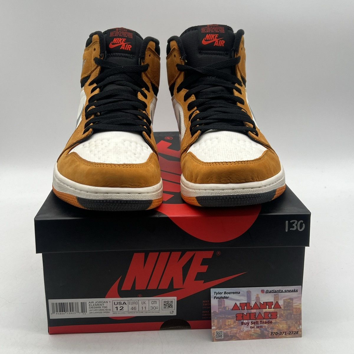 Jordan Brand Air Jordan 1 high element gore Tex light curry Size US 12 / EU 45 - 2 Thumbnail