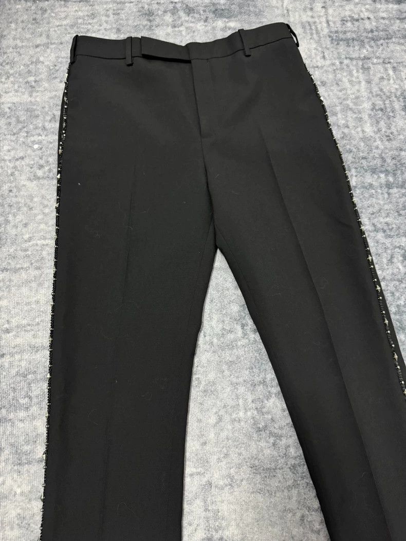 Saint Laurent Paris 19ss wool side sequined rhombus studde