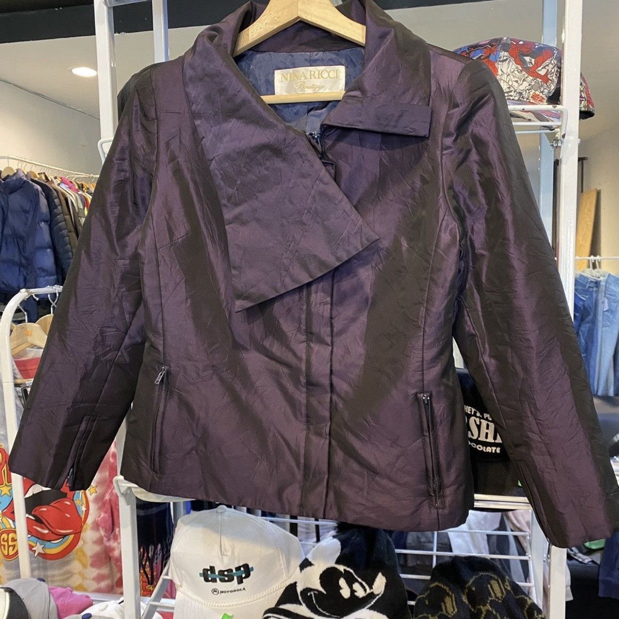 Nina Ricci Nina Ricci Boutique Avant-Garde Draped Collar Tech Jacket Size S / US 4 / IT 40 - 5 Thumbnail