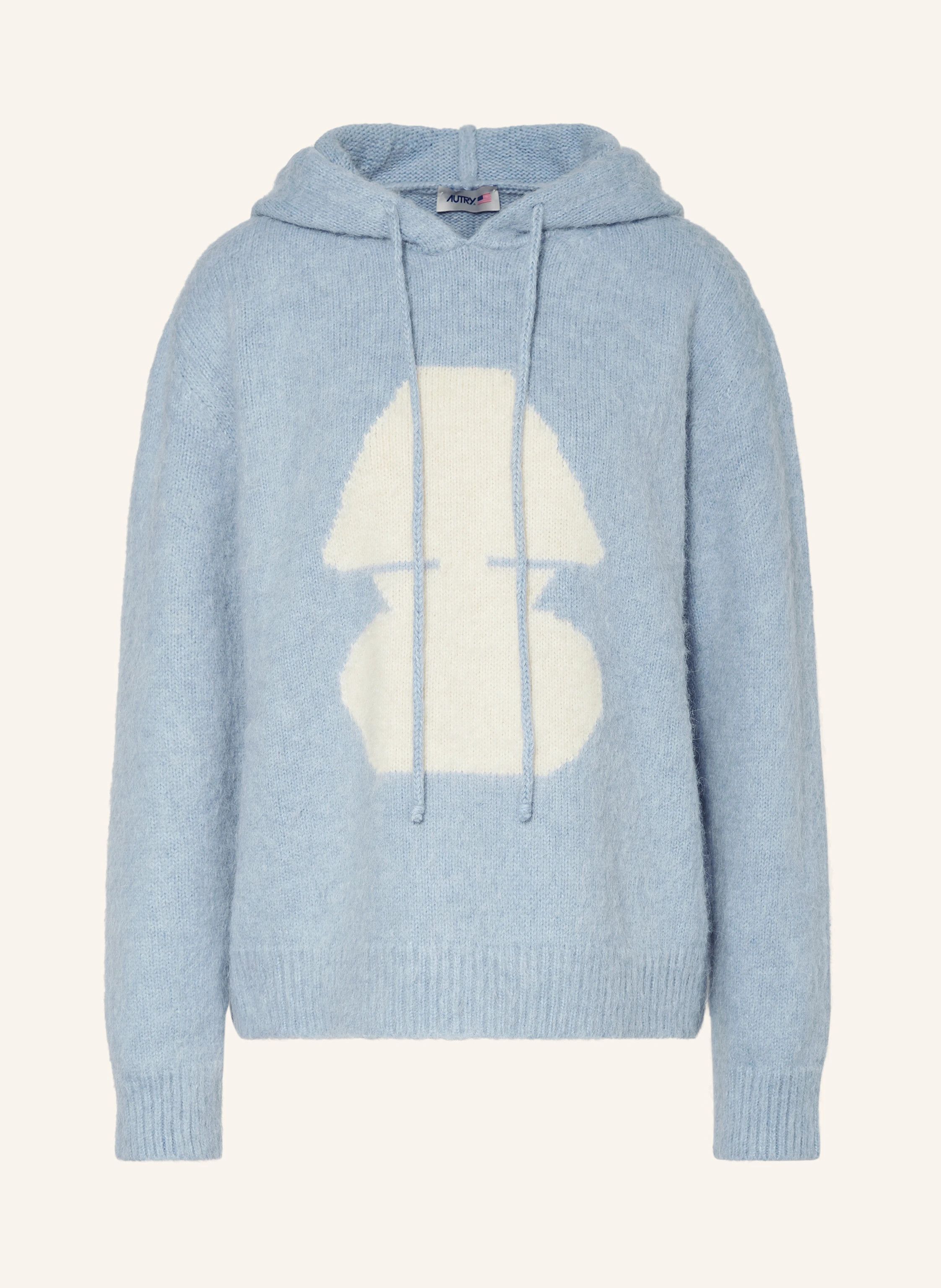 AUTRY o1y0725 Logo Hoodie in Sky Blue Size L / US 10 / IT 46 - 1 Thumbnail