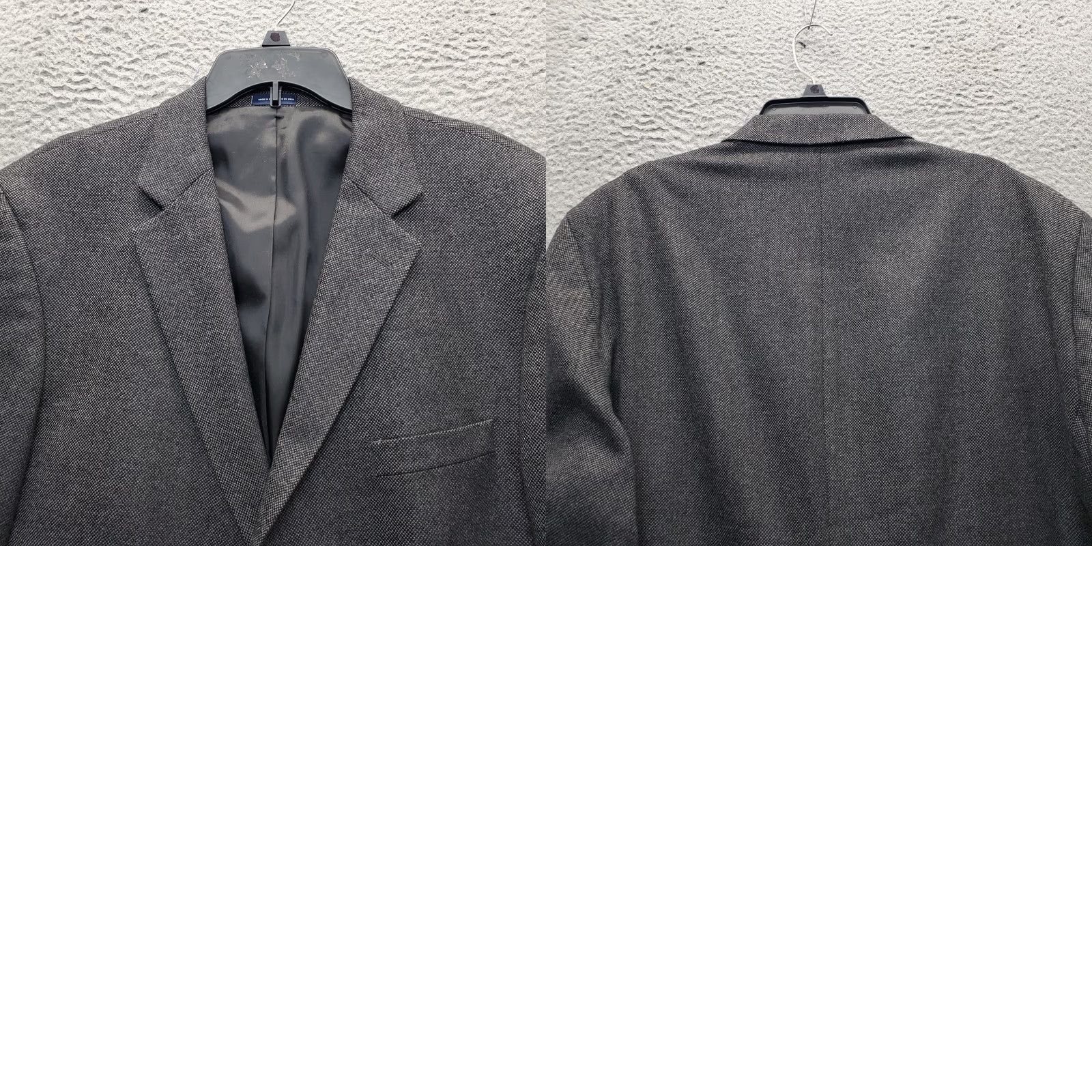 Stafford Stafford Blazer Jacket Mens 48 Notch Lapel Single Breasted Wool Multicolor Solid Early 90s Style Size 48R - 9 Thumbnail