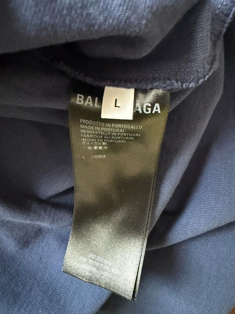 Balenciaga Balenciaga Navy GAY embroidered logo short sleeves Size US L / EU 52-54 / 3 - 5 Thumbnail