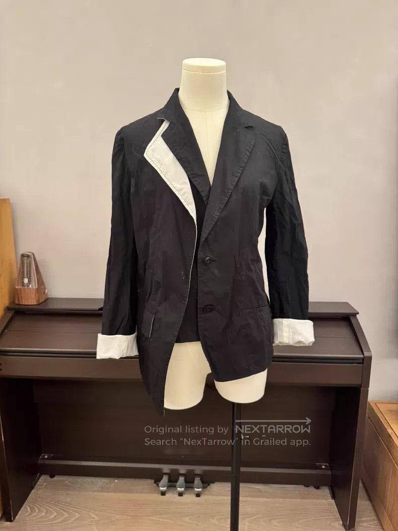 Yohji Yamamoto Yohji Yamamoto size 1 Black and white lining suits Size 36R - 2 Thumbnail