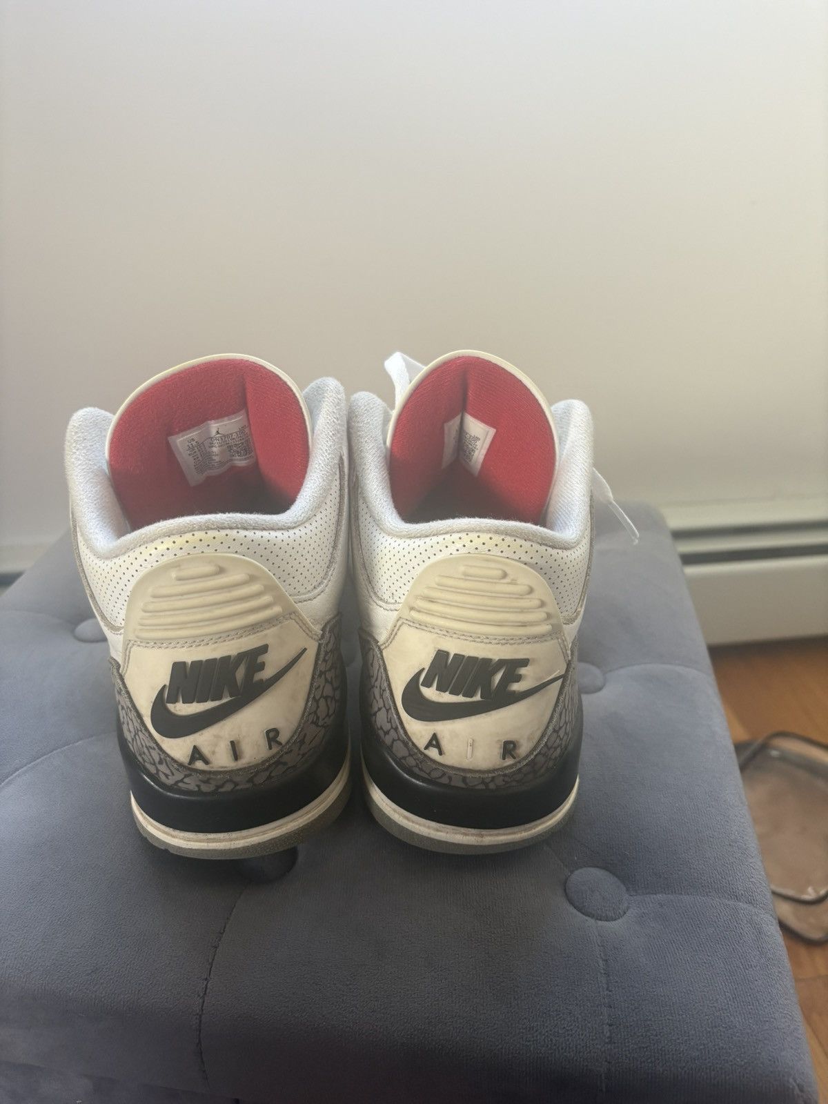 Jordan Brand Air Jordan 3 Retro White Cement Reimagined Size US 11.5 / EU 44-45 - 3 Thumbnail