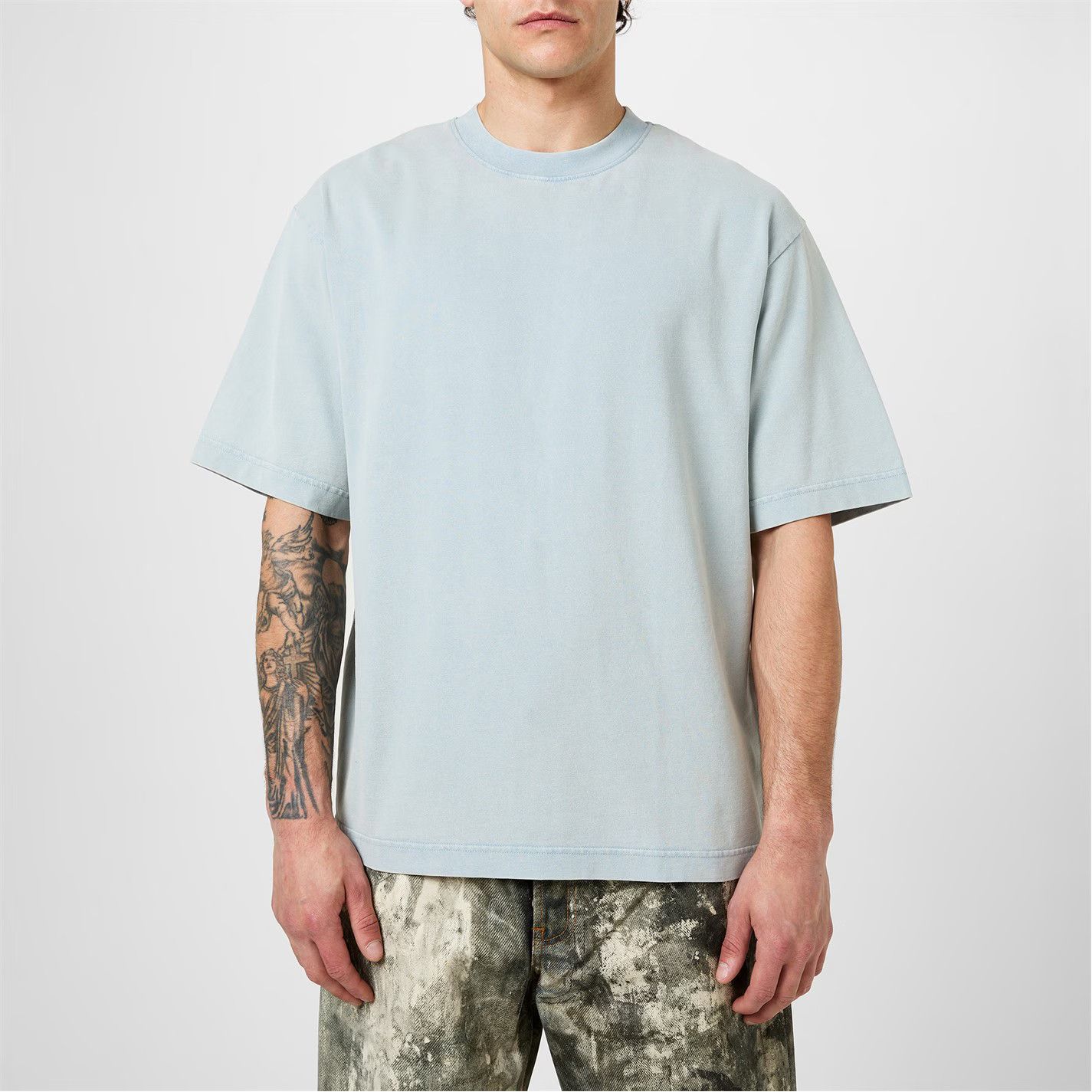 Acne Studios o1g2r1mq0825 Relax Crewneck T-Shirt in Soft Blue Size US M / EU 48-50 / 2 - 2 Thumbnail