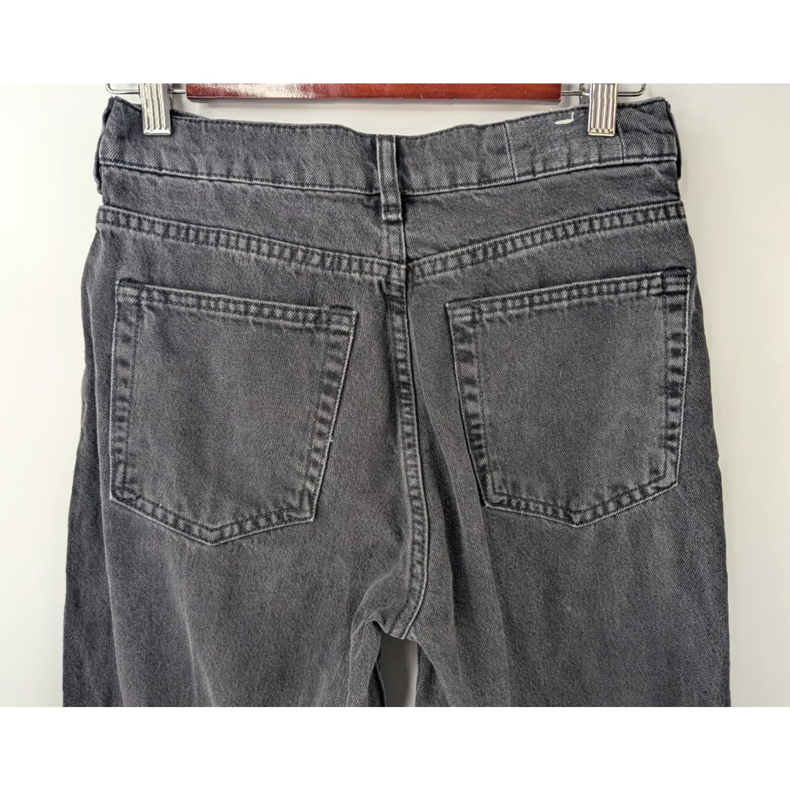 Vintage KARVE Women's Regular Fit Straight Black Stone Jeans Size Small Organic Cotton Denim 5-Pocket Design Slim Size 28" / US 6 / IT 42 - 5 Thumbnail