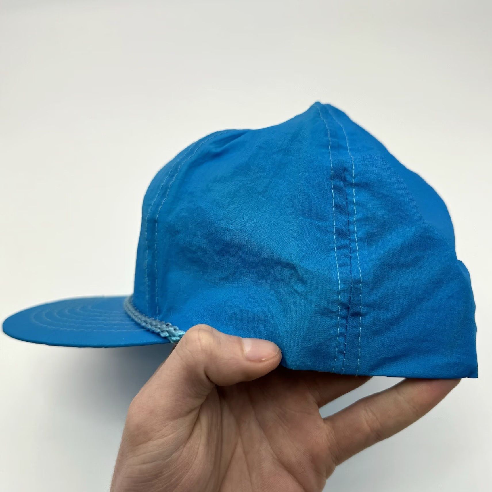 Vintage VINTAGE Honeywell Trucker Hat Men's Adjustable 90s Neon Blue Nylon Twill Cap Summer Fall Spring Winter Size ONE SIZE - 5 Thumbnail